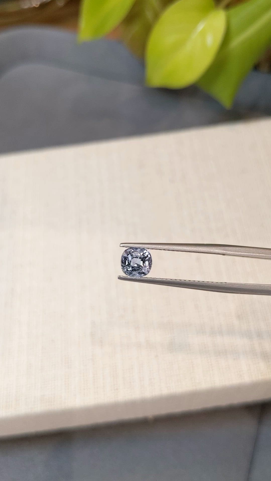 1.28 Ct. Bluish Grey Spinel from Burma (Myanmar) Size Video