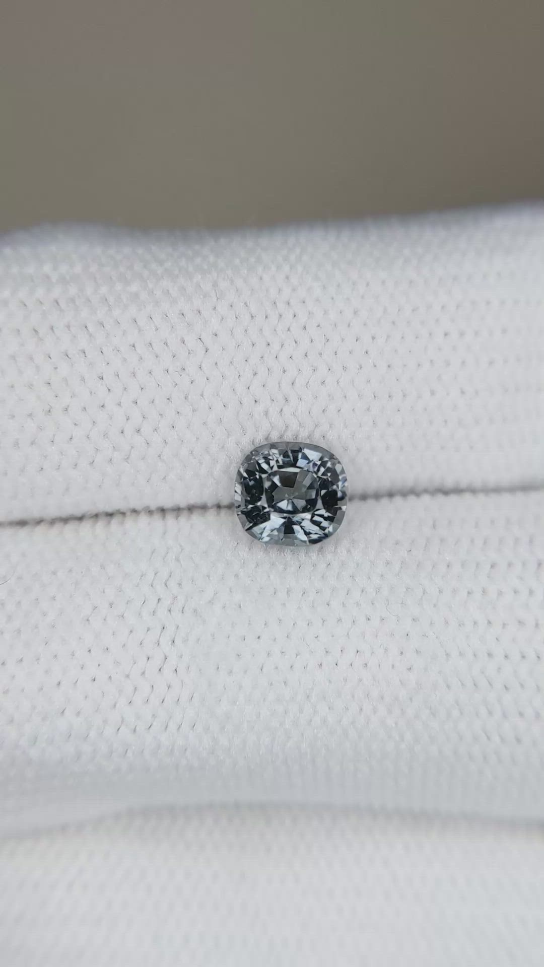 0.97 Ct. Bluish Grey Spinel from Burma (Myanmar) Size Video