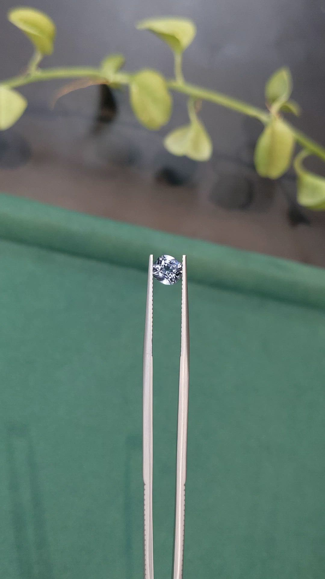 0.97 Ct. Bluish Grey Spinel from Burma (Myanmar) Size Video