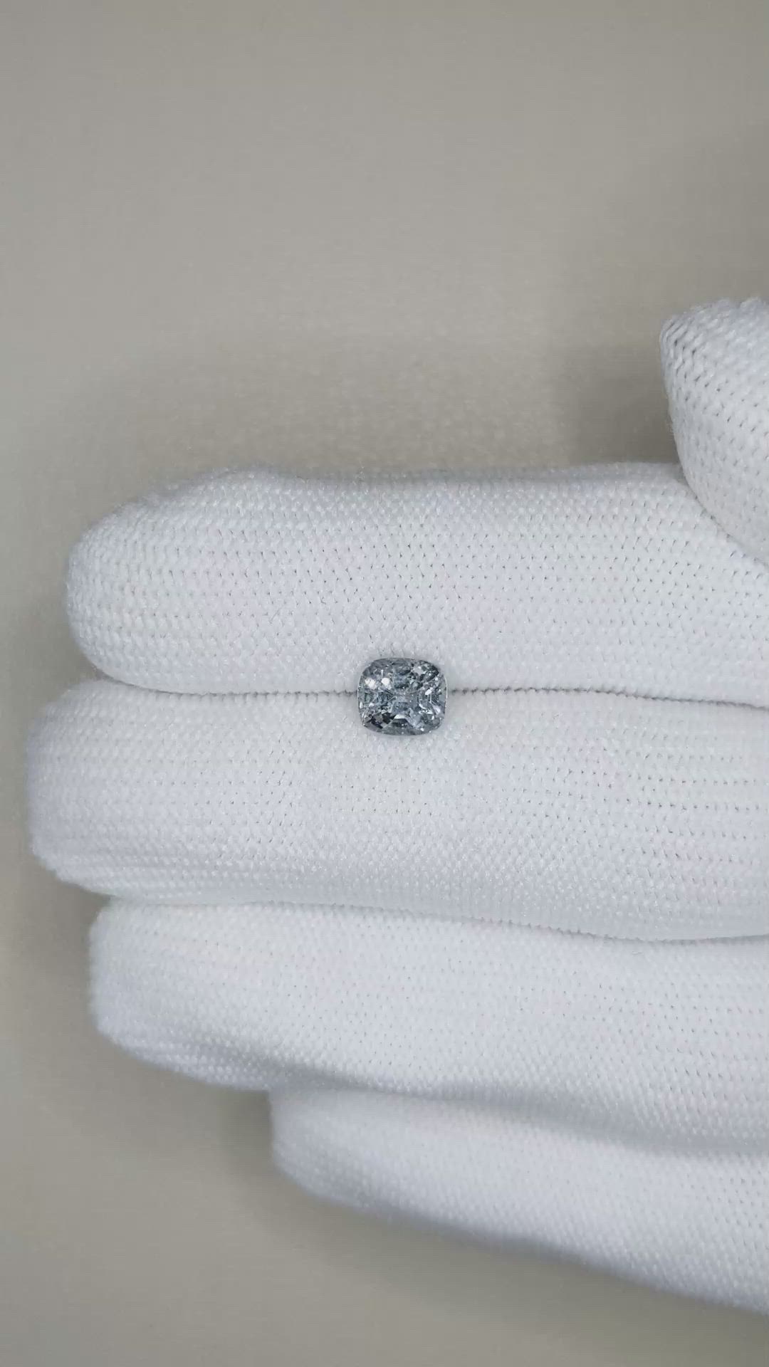 1.28 Ct. Bluish Grey Spinel from Burma (Myanmar) Size Video