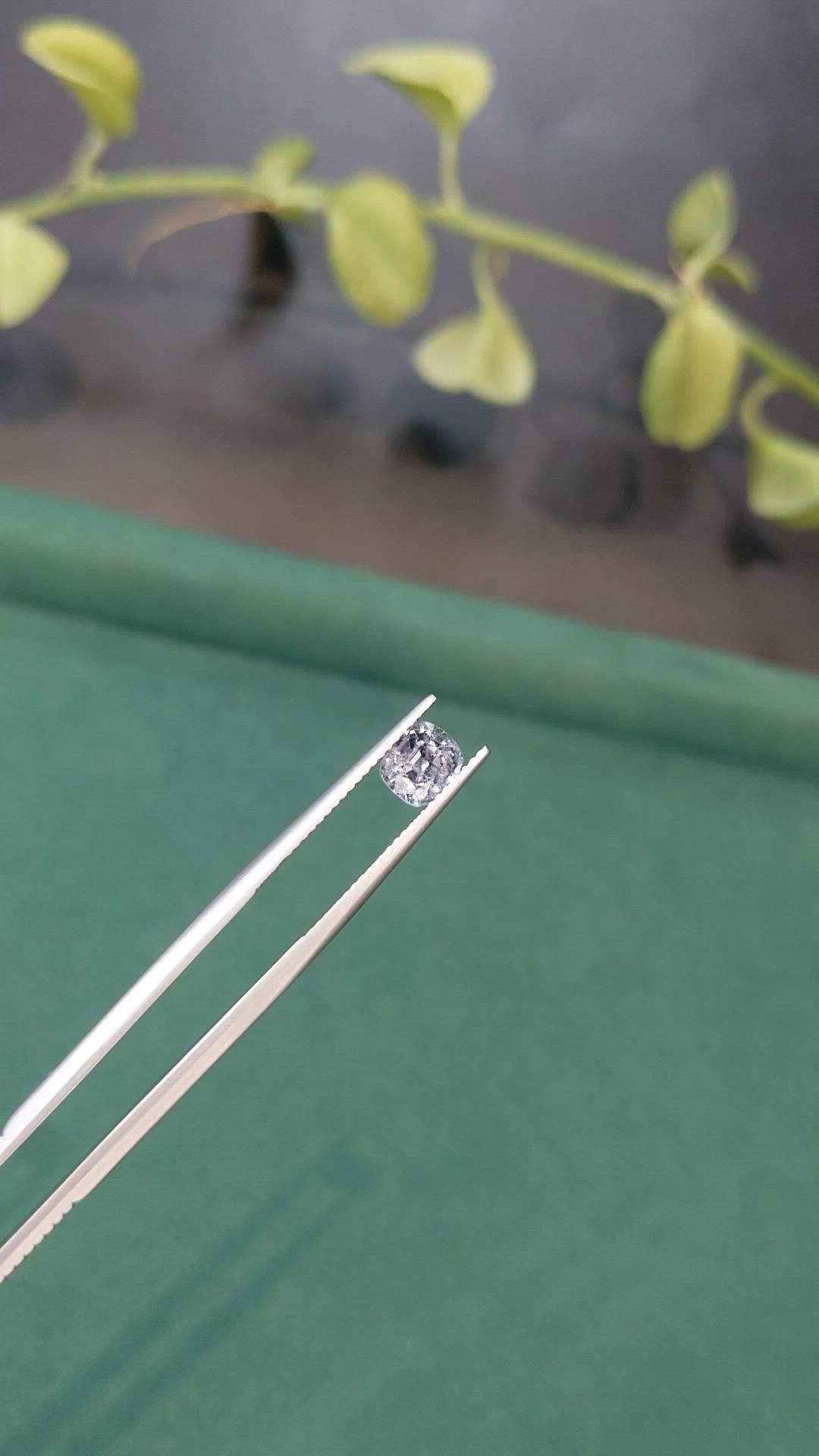 1.28 Ct. Bluish Grey Spinel from Burma (Myanmar) Size Video