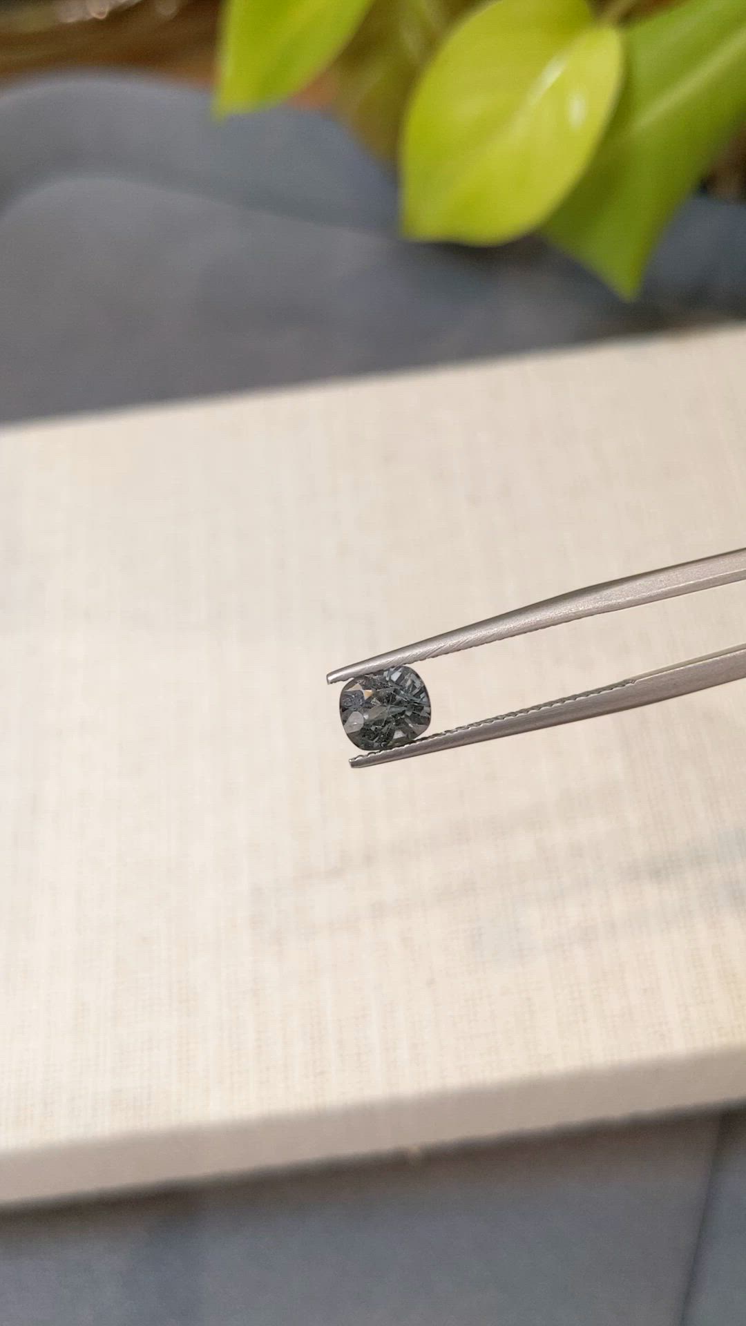 1.25 Ct. Grey Spinel from Burma (Myanmar) Size Video