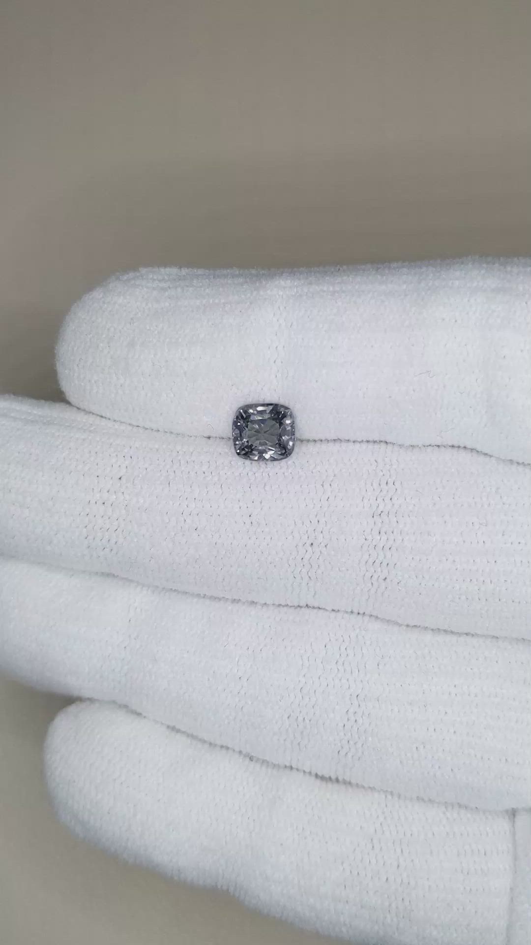 1.20 Ct. Grey Spinel from Burma (Myanmar) Size Video