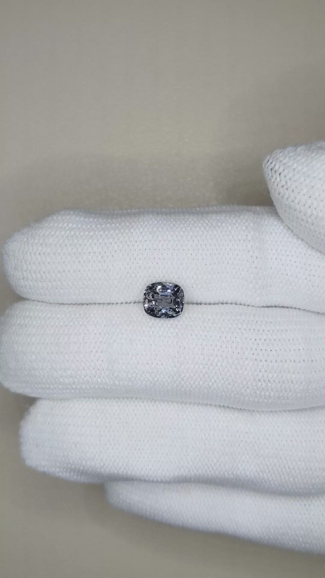 1.40 Ct. Purplish Grey Spinel from Burma (Myanmar) Size Video