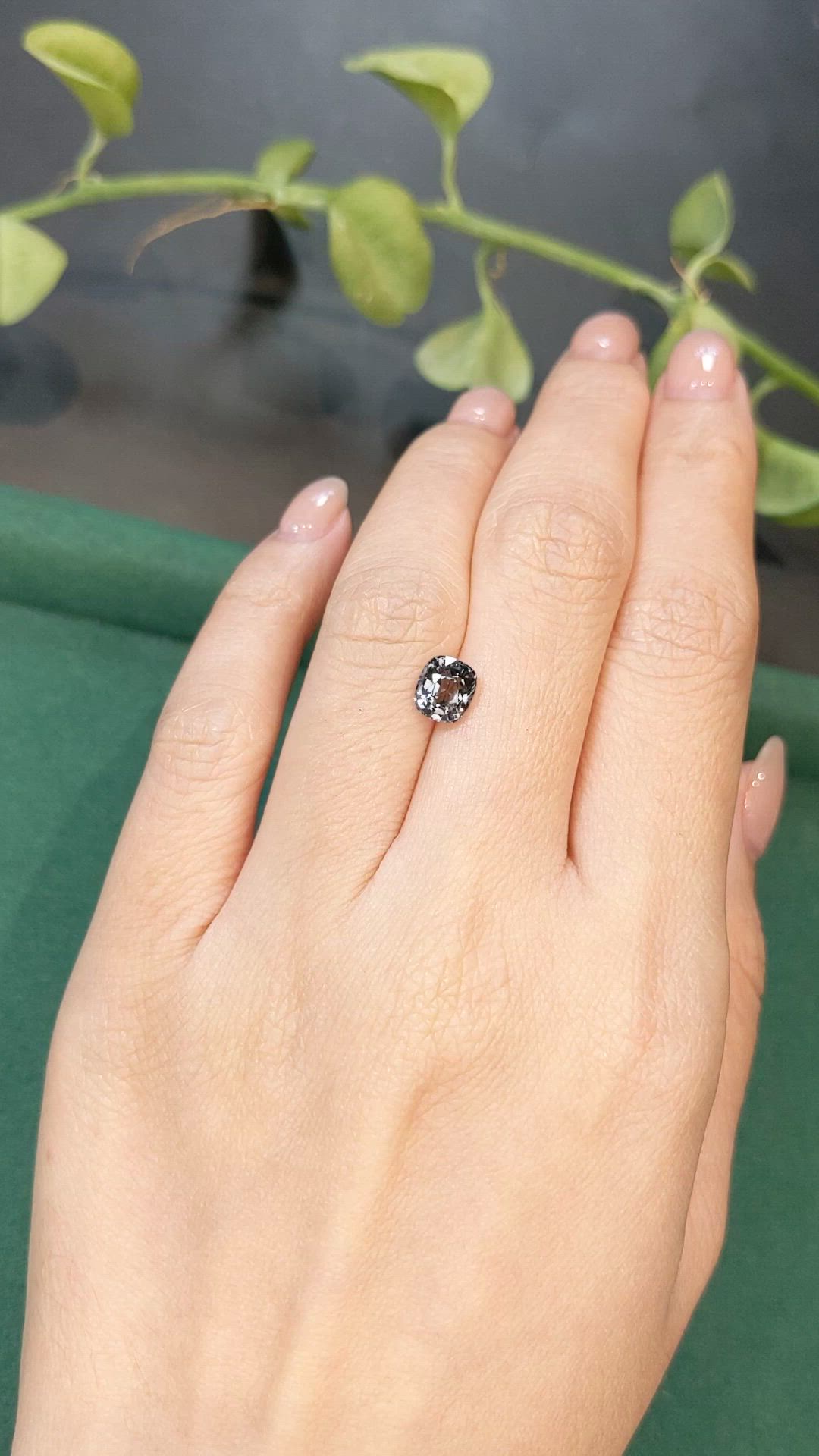 1.40 Ct. Purplish Grey Spinel from Burma (Myanmar) Size Video