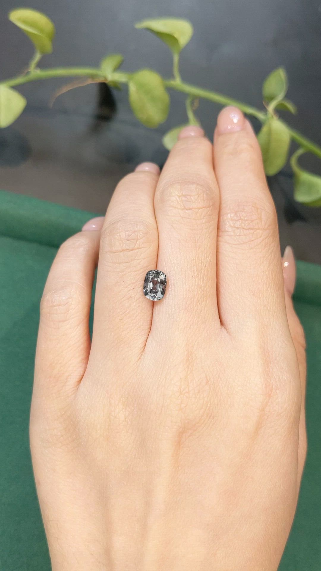 1.50 Ct. Grey Spinel from Burma (Myanmar) Size Video