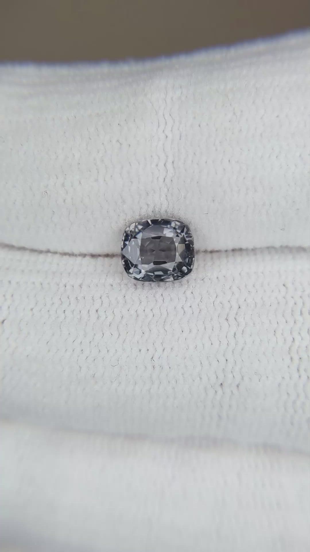 1.35 Ct. Grey Spinel from Burma (Myanmar) Size Video