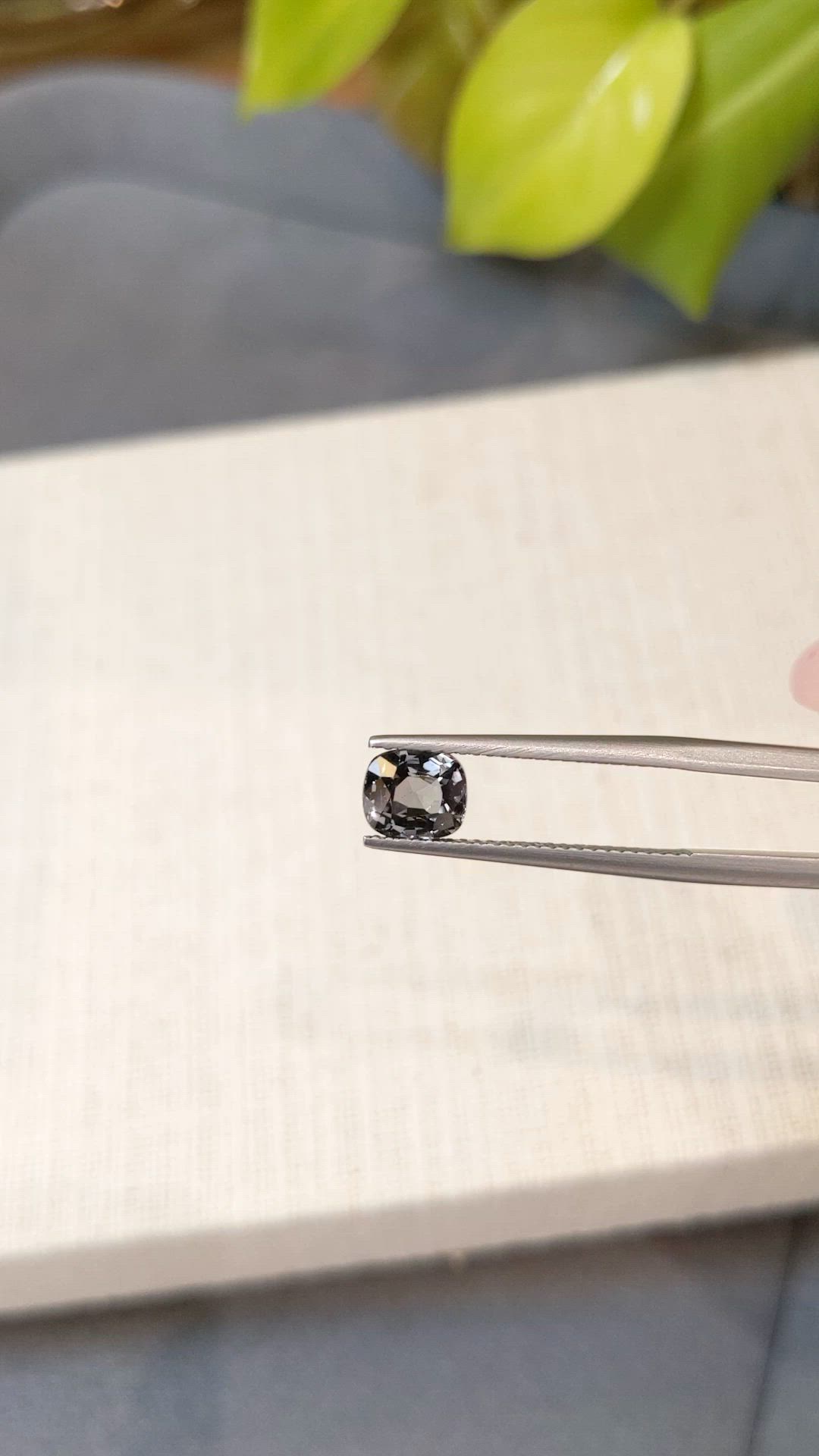 1.35 Ct. Grey Spinel from Burma (Myanmar) Size Video