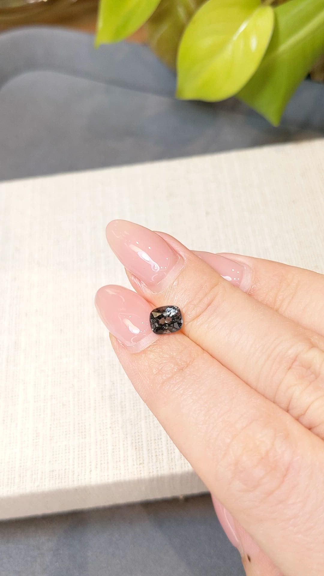 1.20 Ct. Grey Spinel from Burma (Myanmar) Size Video