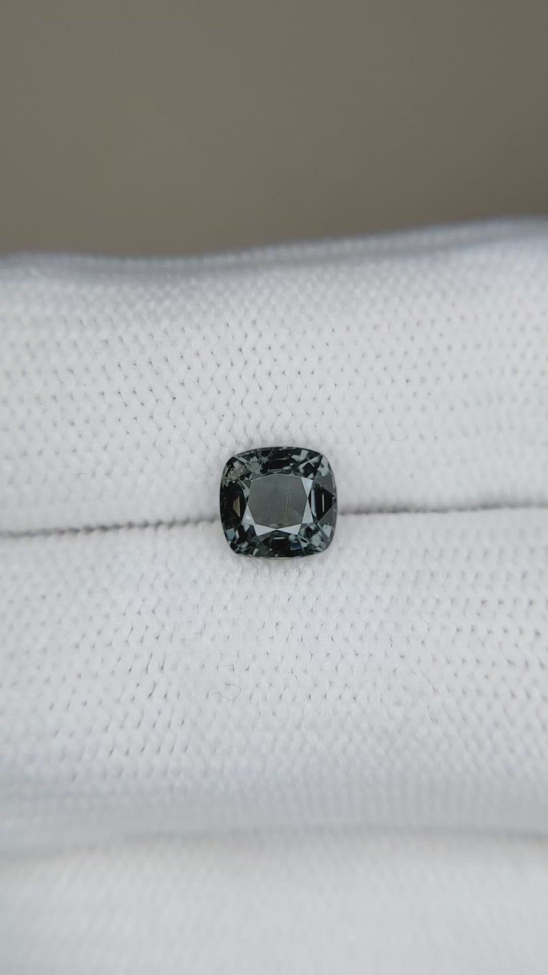 1.25 Ct. Grey Spinel from Burma (Myanmar) Size Video
