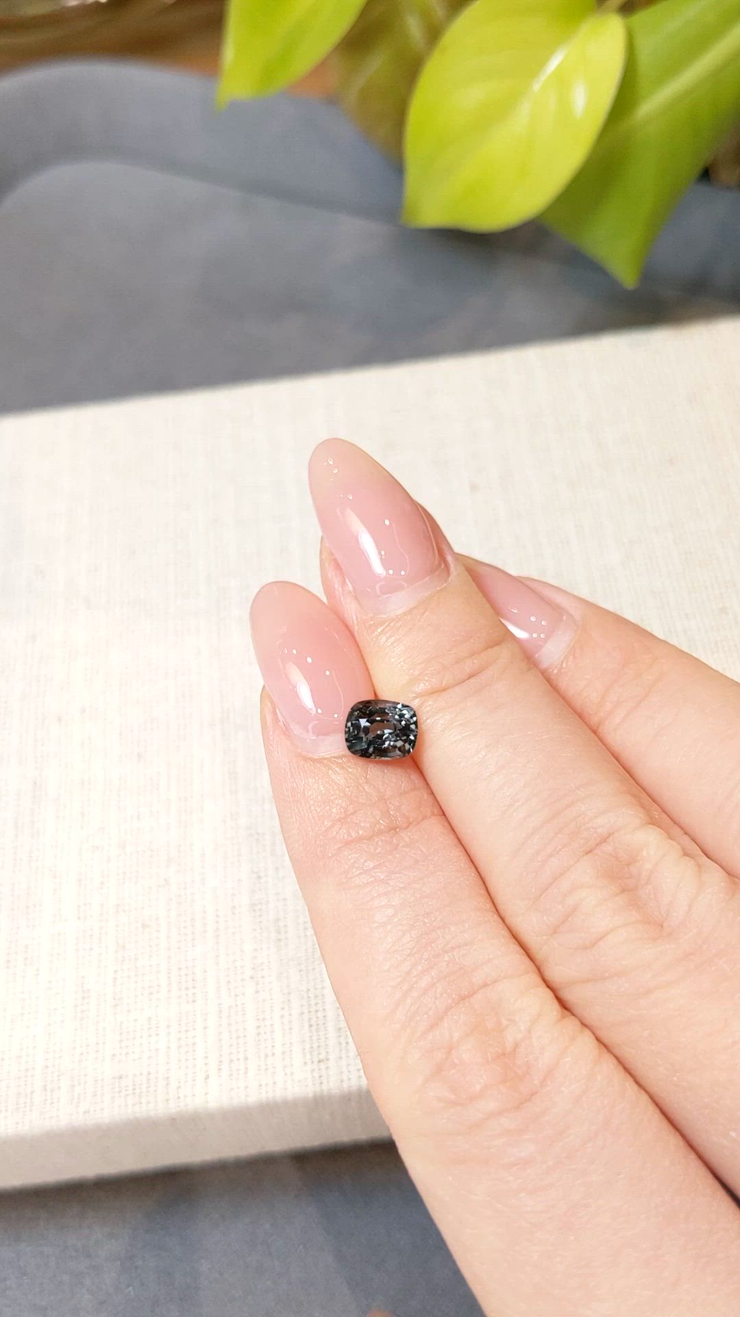 1.28 Ct. Grey Spinel from Burma (Myanmar) Size Video