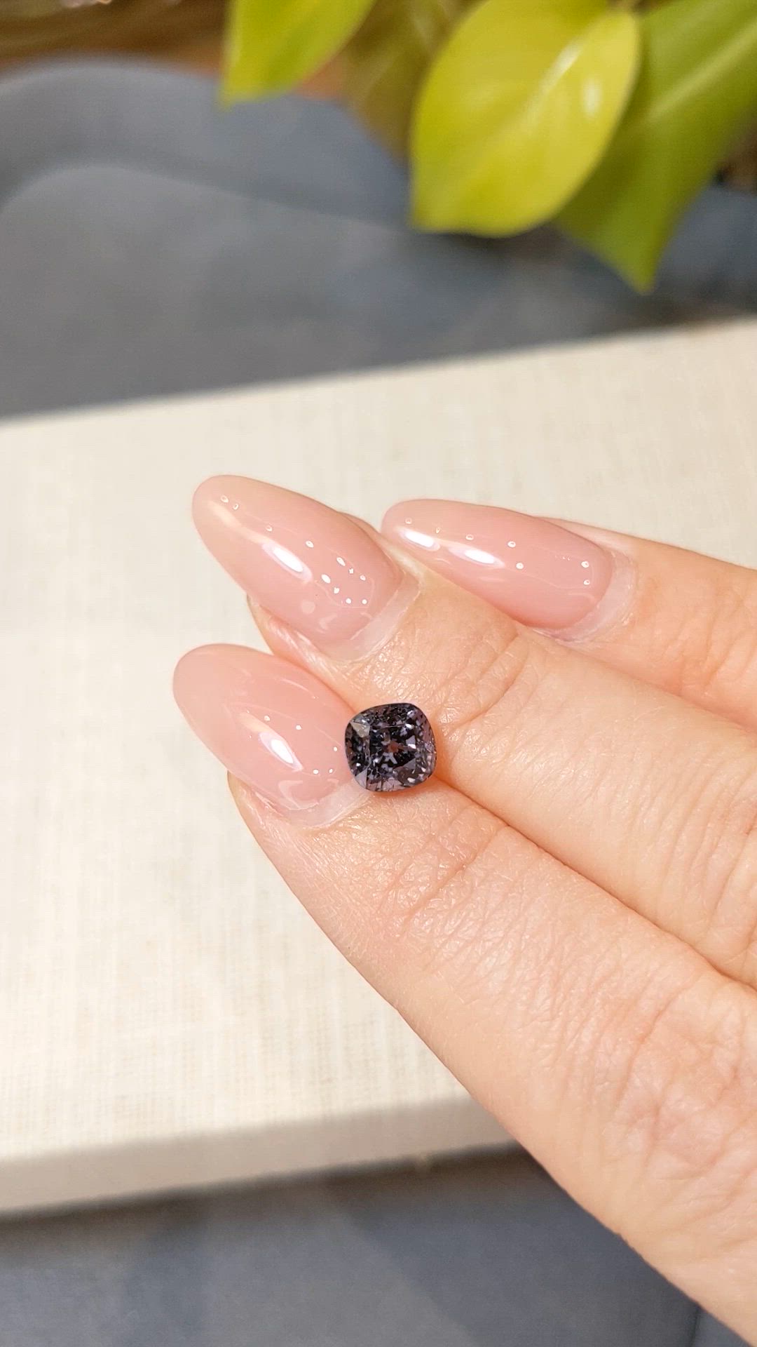 1.76 Ct. Grey Spinel from Burma (Myanmar) Size Video