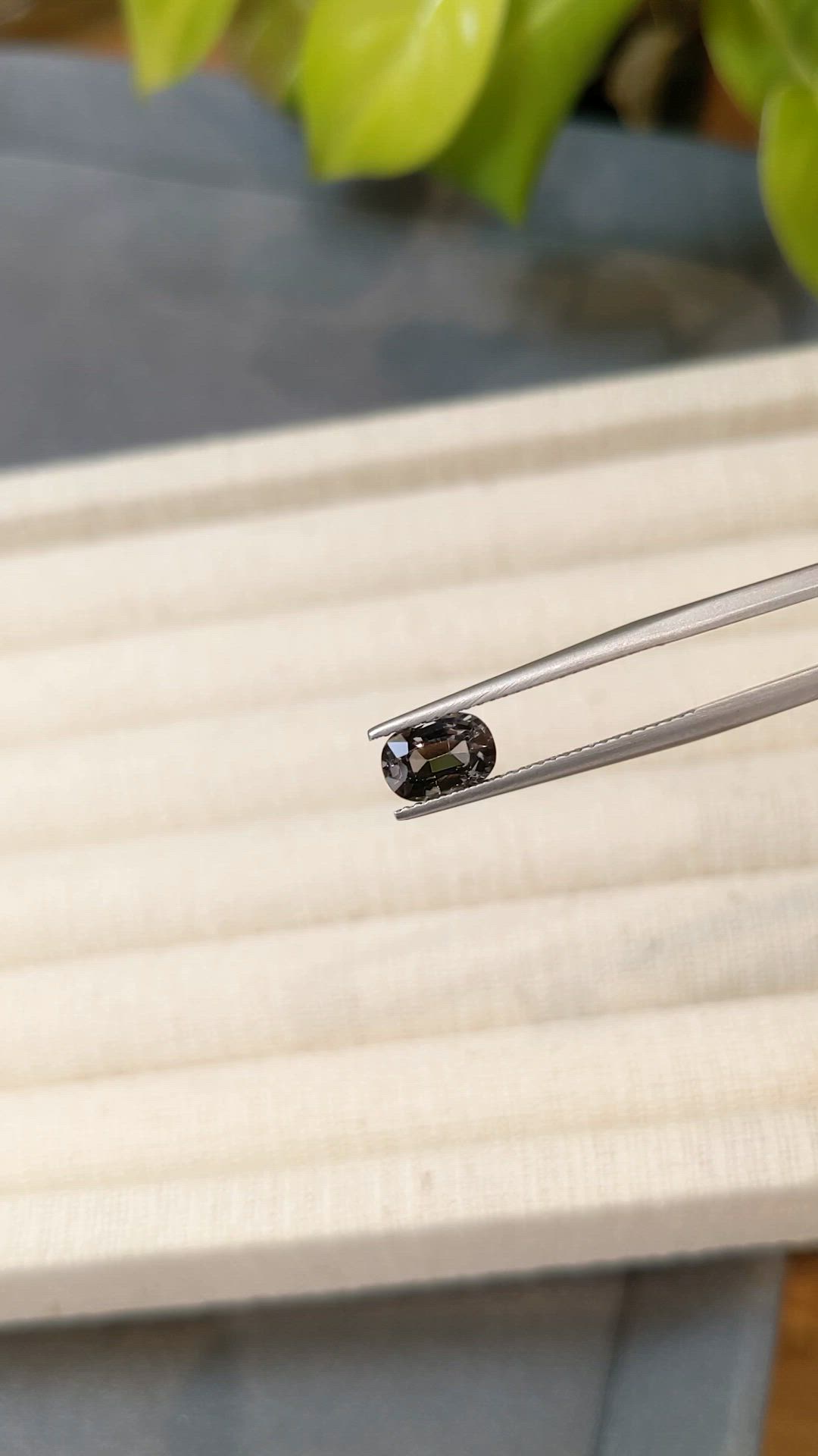 1.35 Ct. Grey Spinel from Burma (Myanmar) Size Video