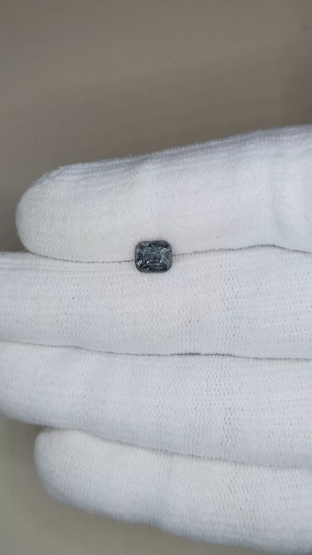 1.18 Ct. Grey Spinel from Burma (Myanmar) Size Video