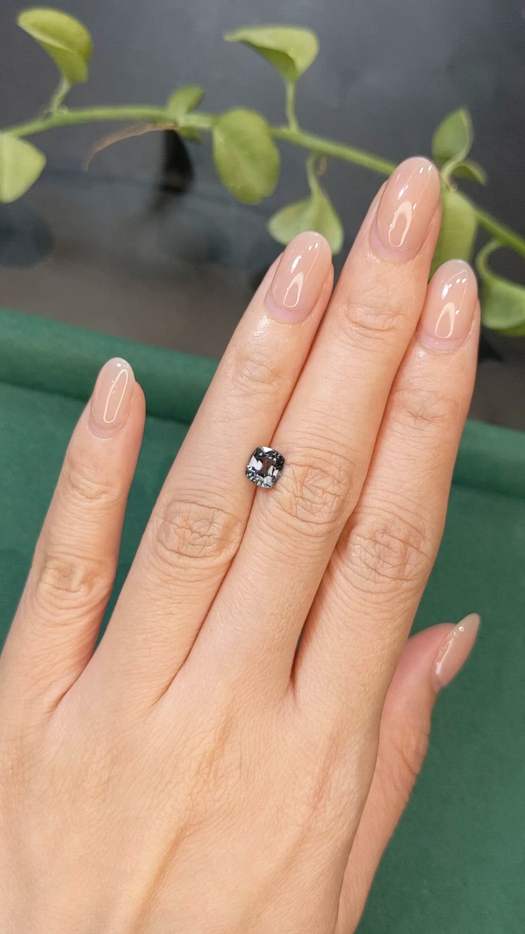 1.15 Ct. Purplish Grey Spinel from Burma (Myanmar) Size Video