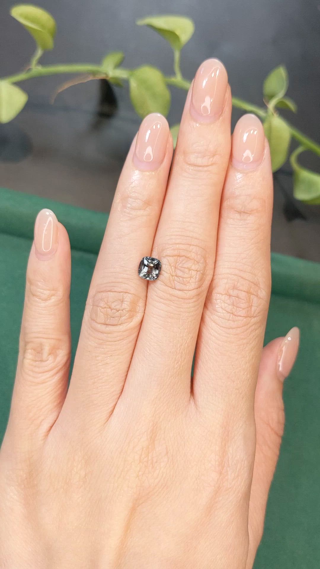 1.06 Ct. Grey Spinel from Burma (Myanmar) Size Video