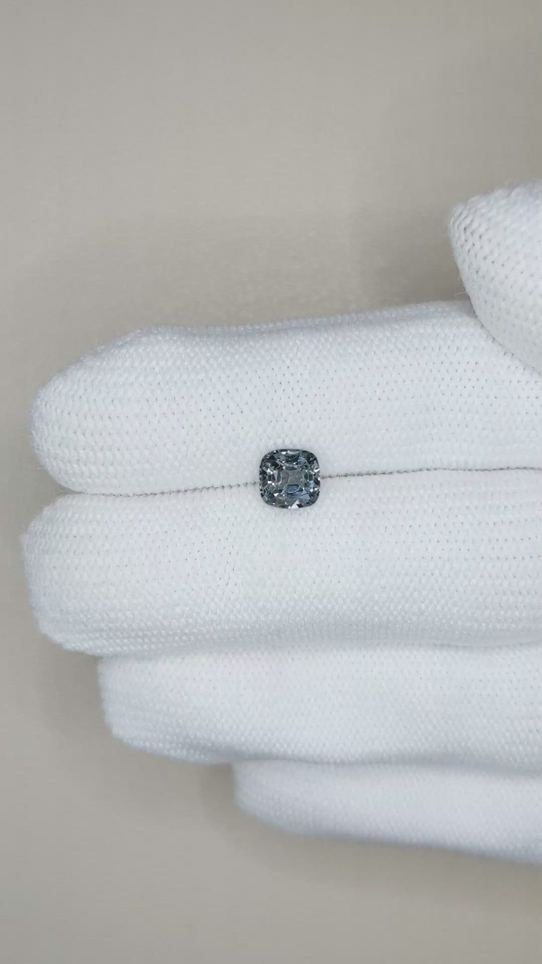 1.06 Ct. Grey Spinel from Burma (Myanmar) Size Video