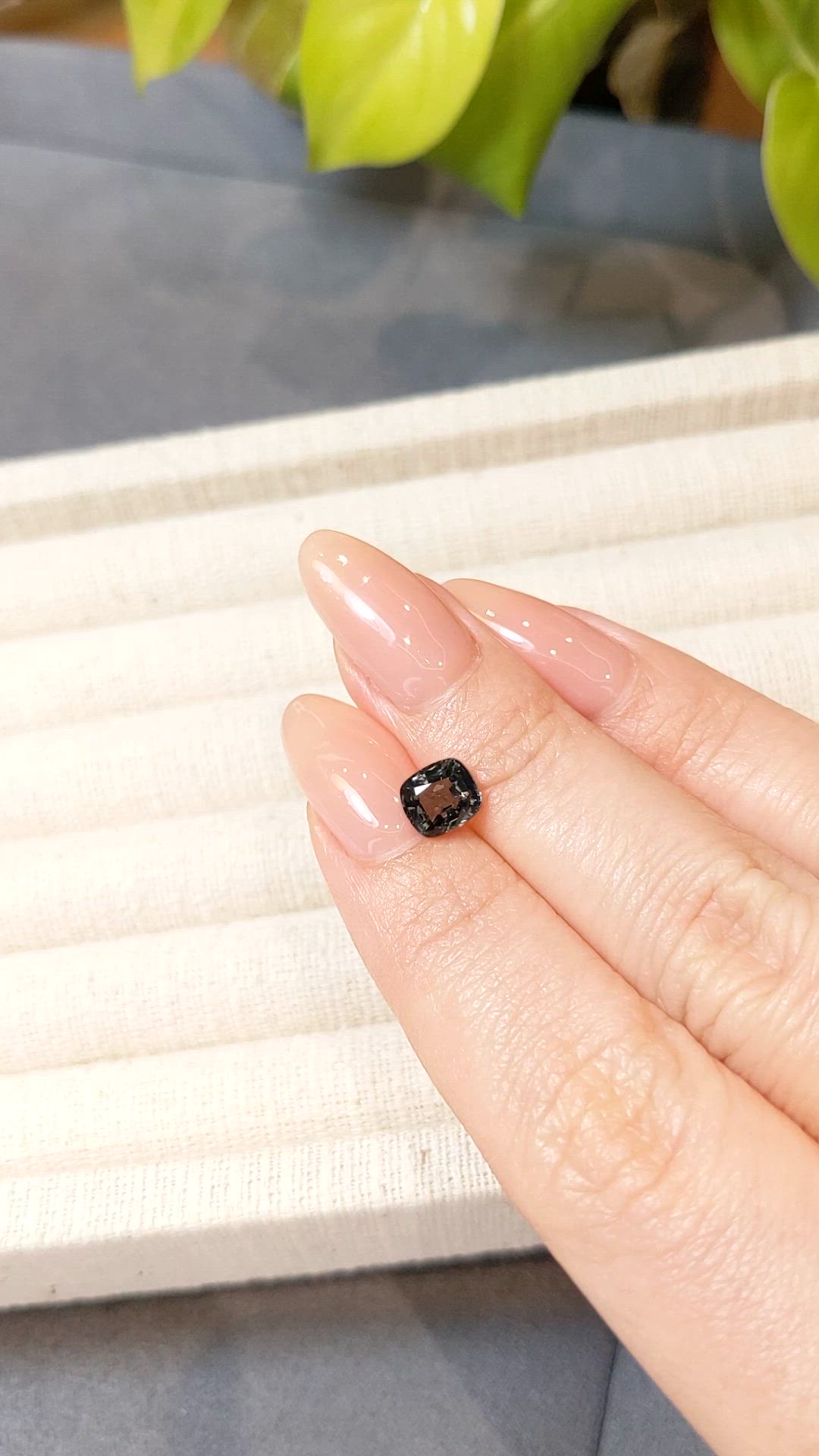 1.34 Ct. Grey Spinel from Burma (Myanmar) Size Video