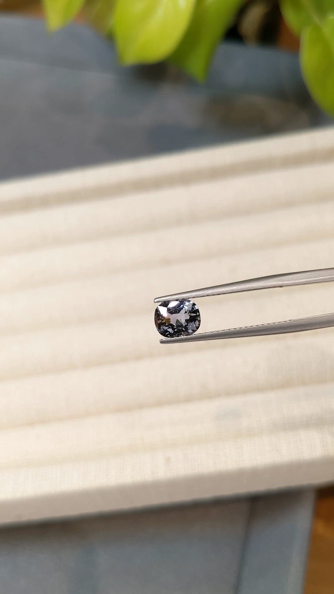 1.40 Ct. Greyish Blue Spinel from Burma (Myanmar) Size Video