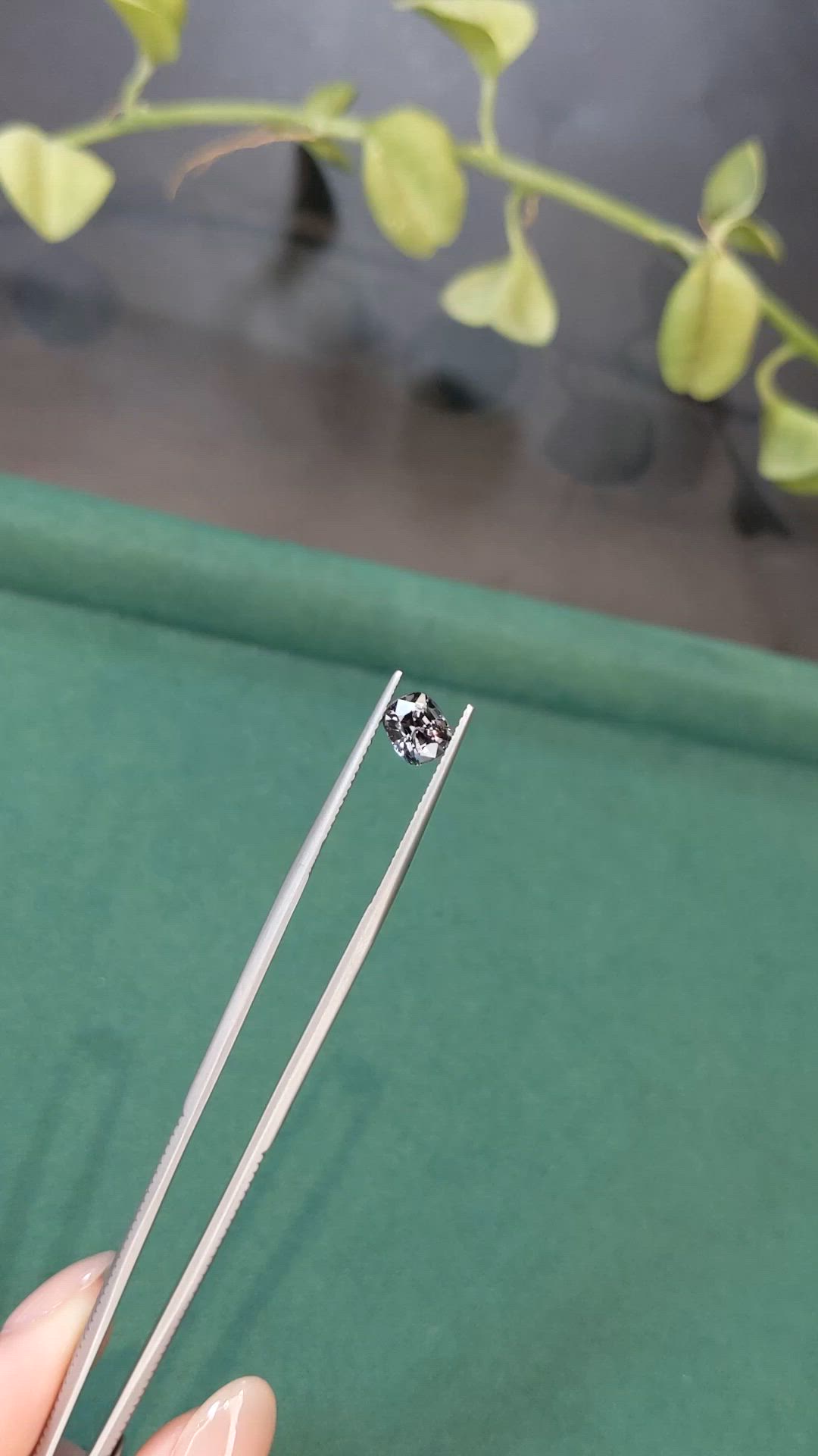 1.25 Ct. Grey Spinel from Burma (Myanmar) Size Video
