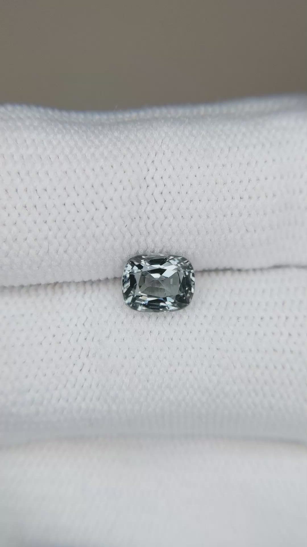 1.32 Ct. Grey Spinel from Burma (Myanmar) Size Video