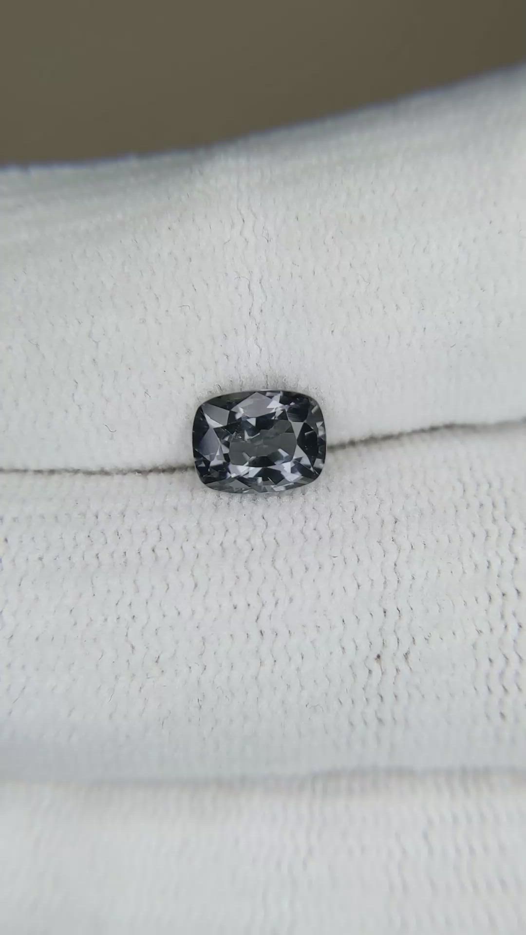 1.27 Ct. Grey Spinel from Burma (Myanmar) Size Video