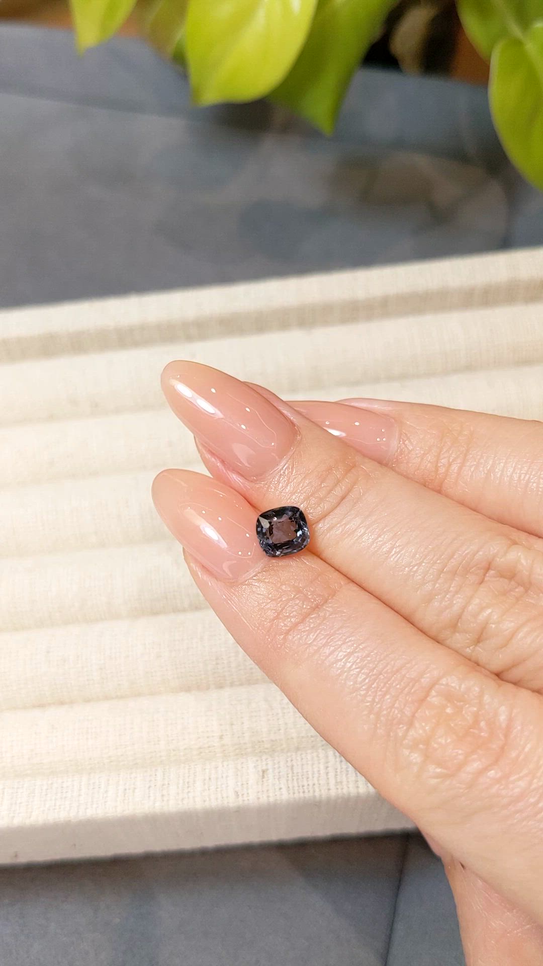 1.31 Ct. Bluish Grey Spinel from Burma (Myanmar) Size Video