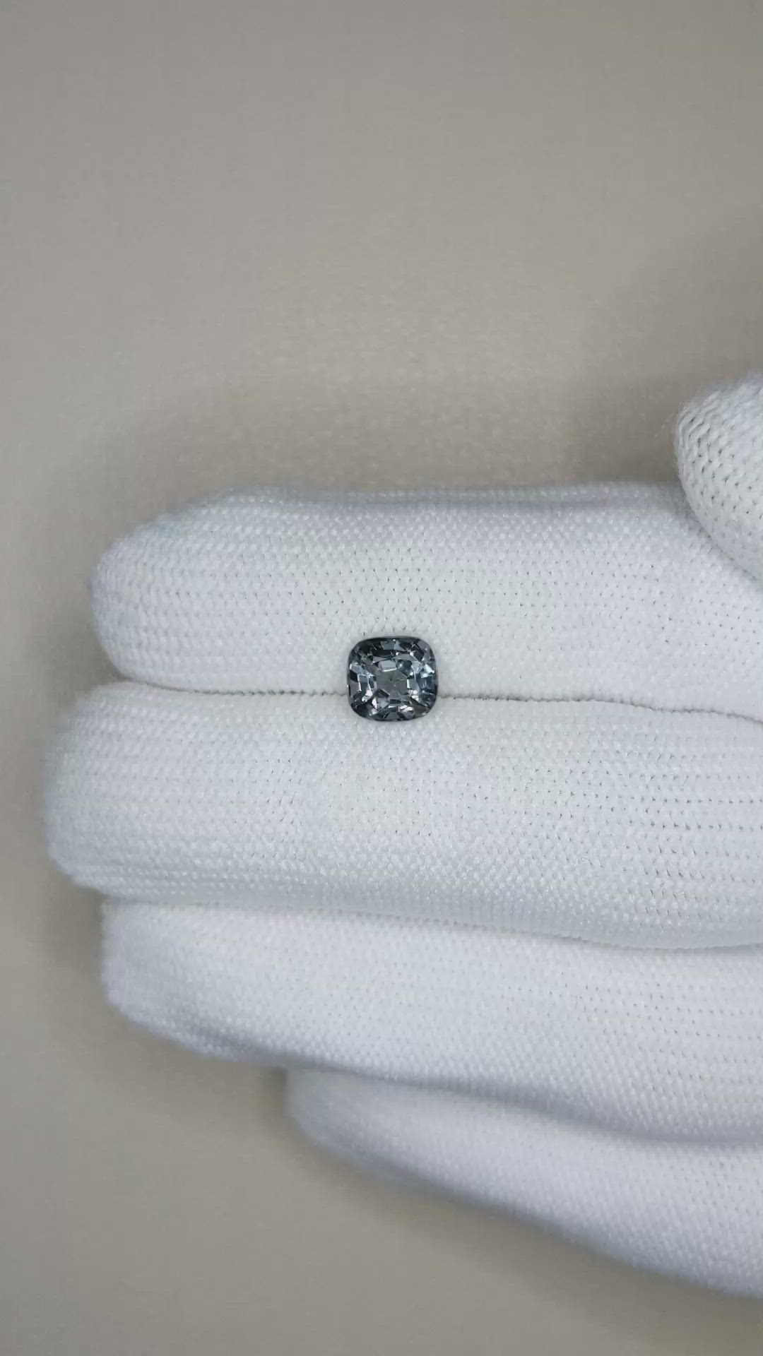 1.25 Ct. Grey Spinel from Burma (Myanmar) Size Video