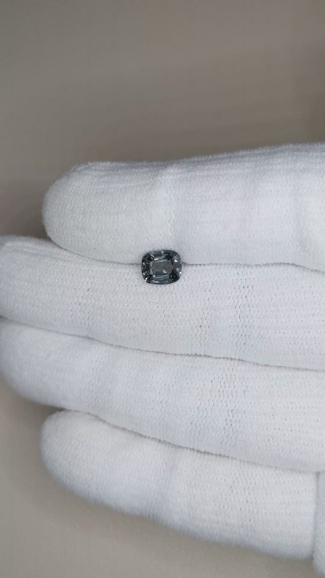1.15 Ct. Grey Spinel from Burma (Myanmar) Size Video