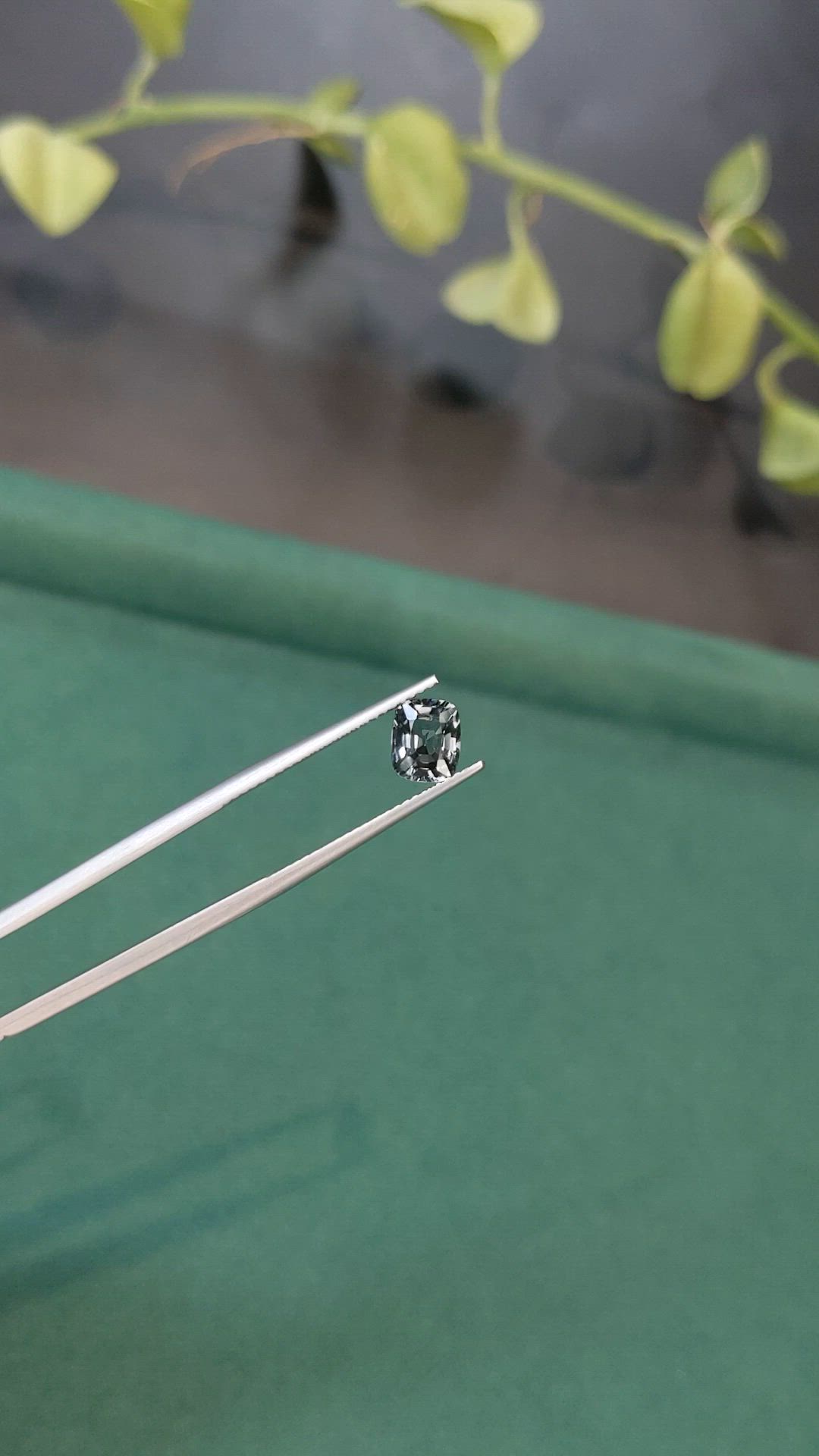 1.31 Ct. Grey Spinel from Burma (Myanmar) Size Video