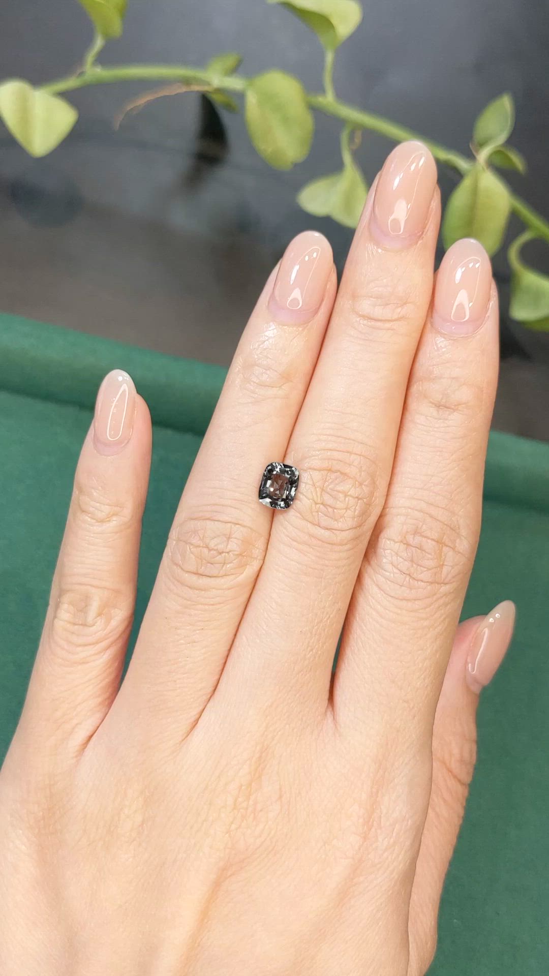 1.31 Ct. Grey Spinel from Burma (Myanmar) Size Video