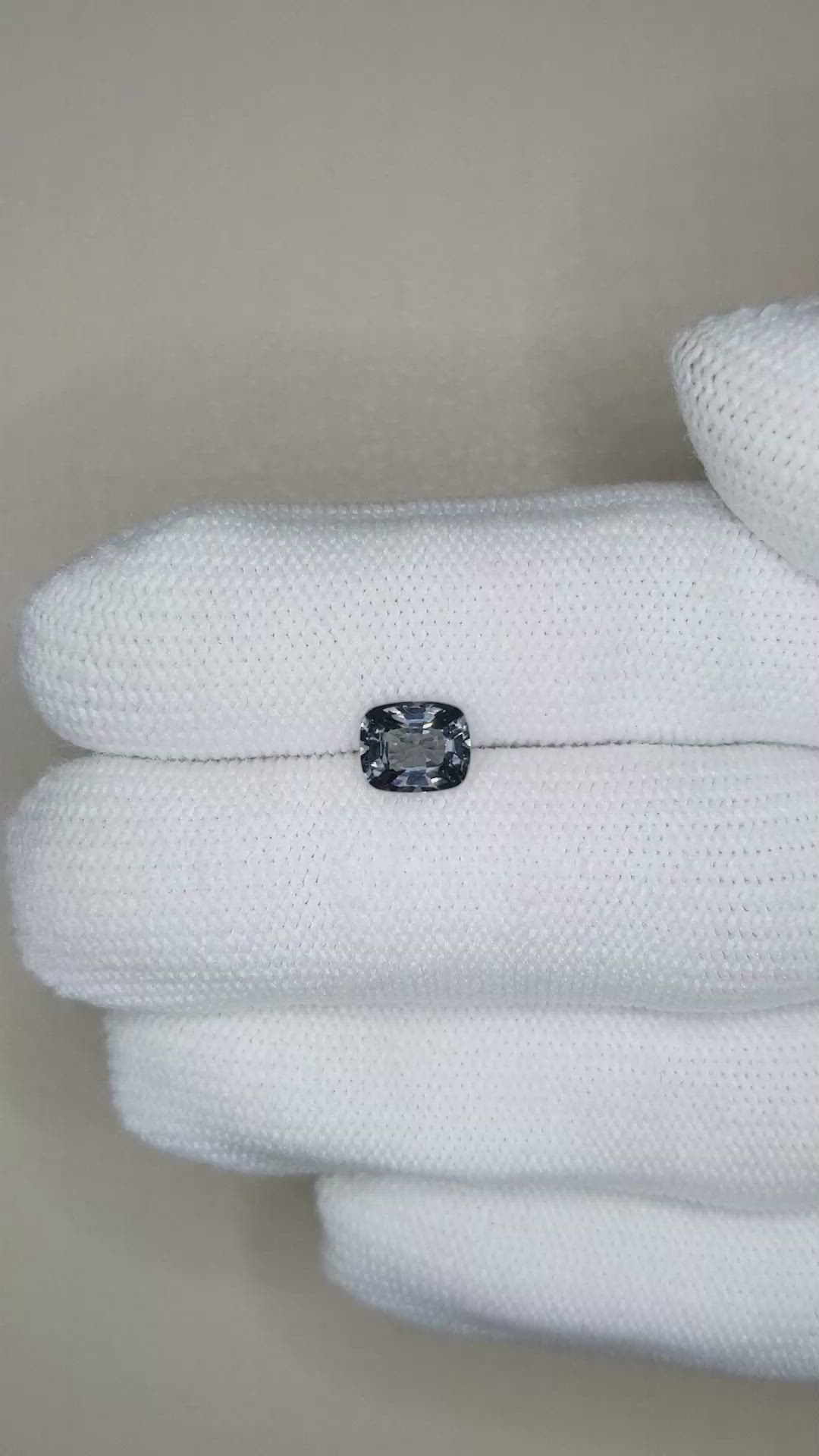 1.31 Ct. Grey Spinel from Burma (Myanmar) Size Video
