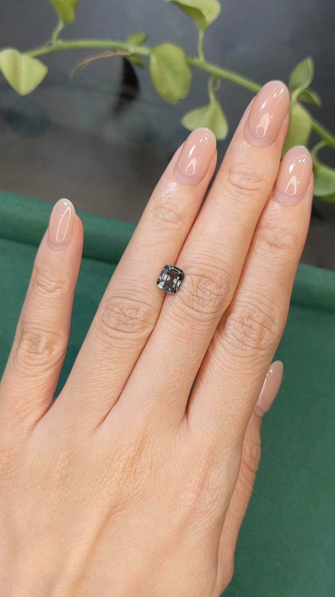 1.31 Ct. Grey Spinel from Burma (Myanmar) Size Video