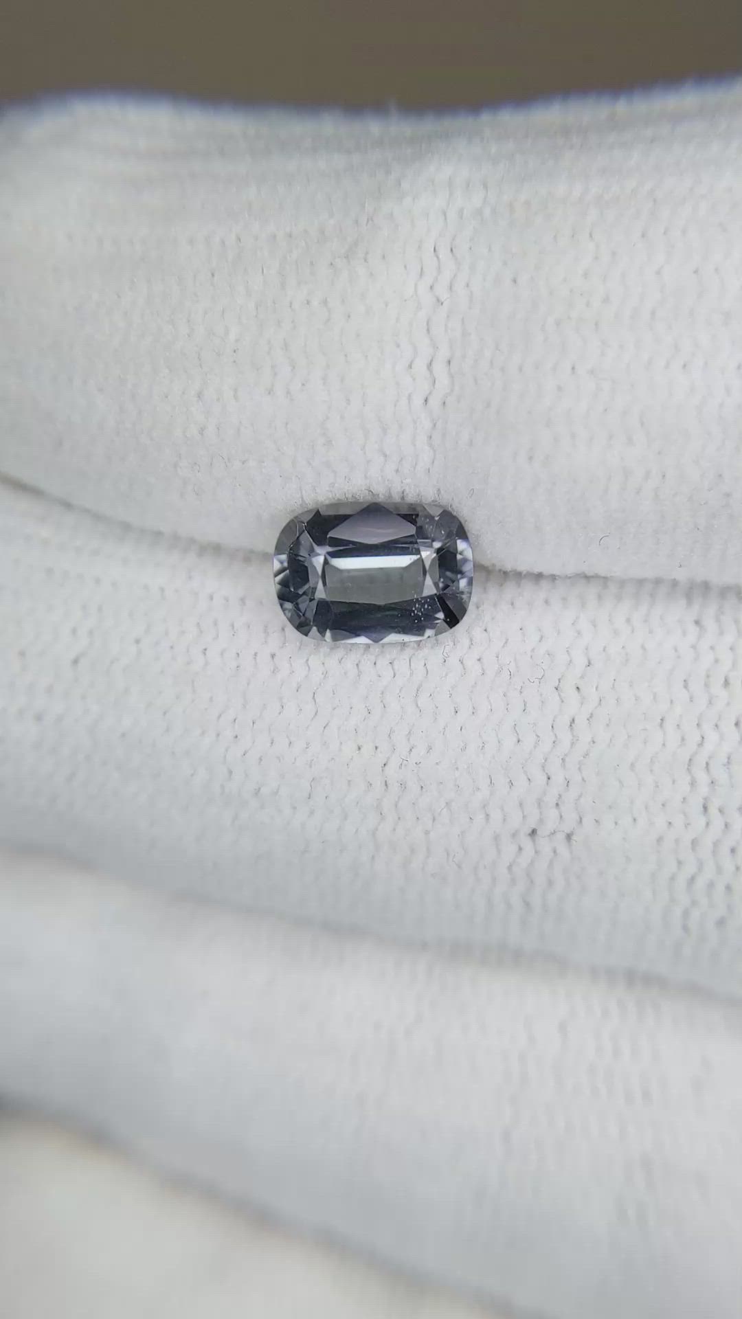 1.40 Ct. Bluish Grey Spinel from Burma (Myanmar) Size Video
