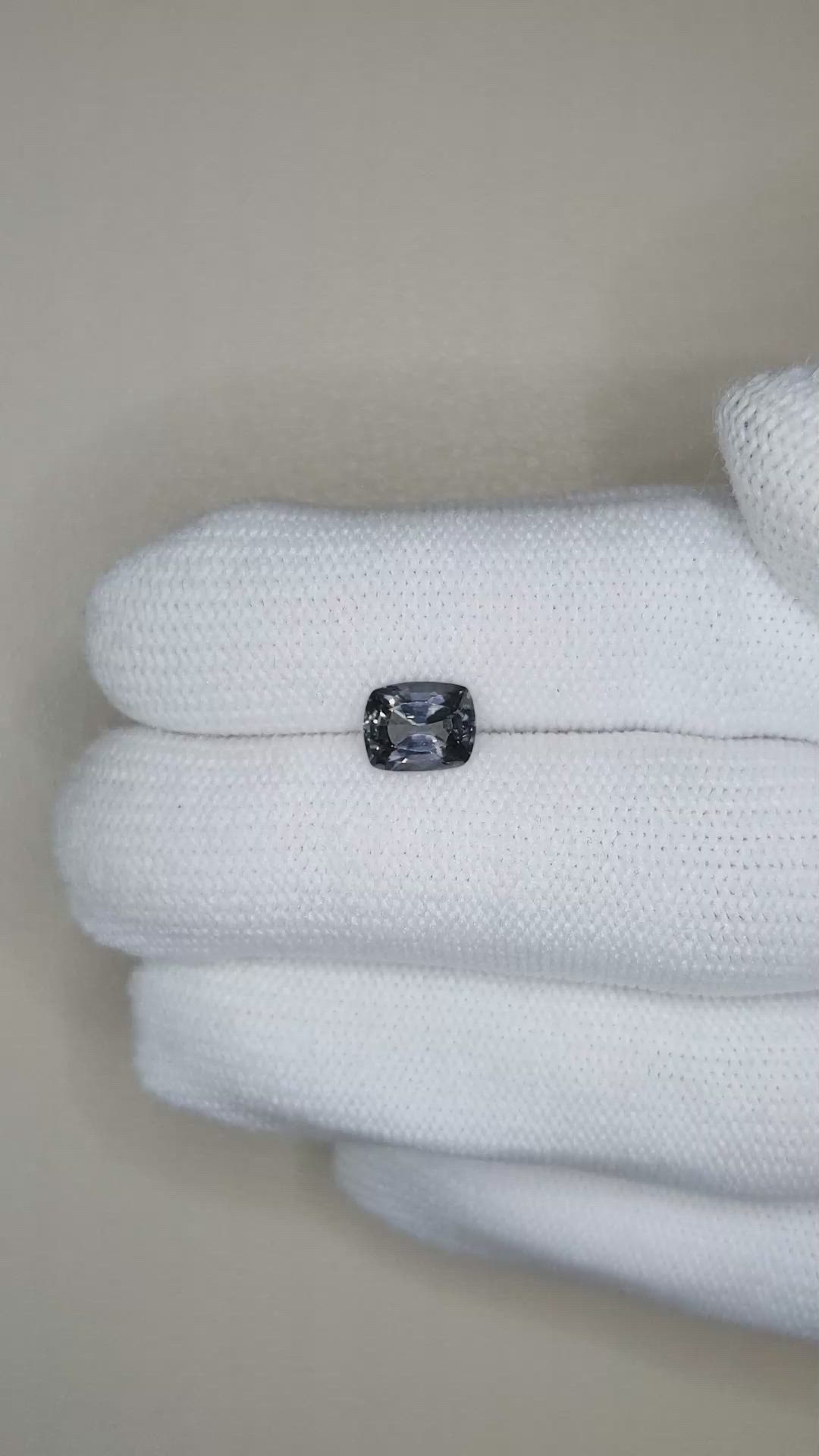 1.35 Ct. Grey Spinel from Burma (Myanmar) Size Video