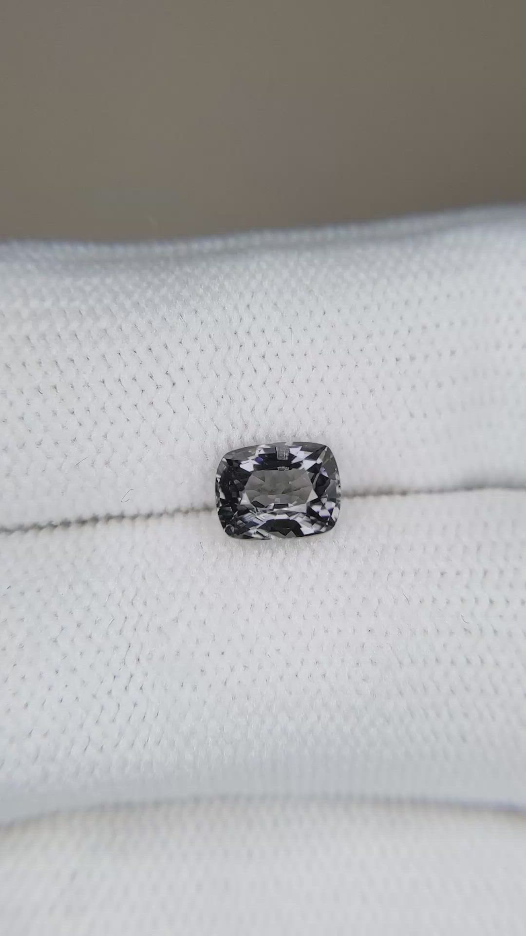 1.25 Ct. Grey Spinel from Burma (Myanmar) Size Video