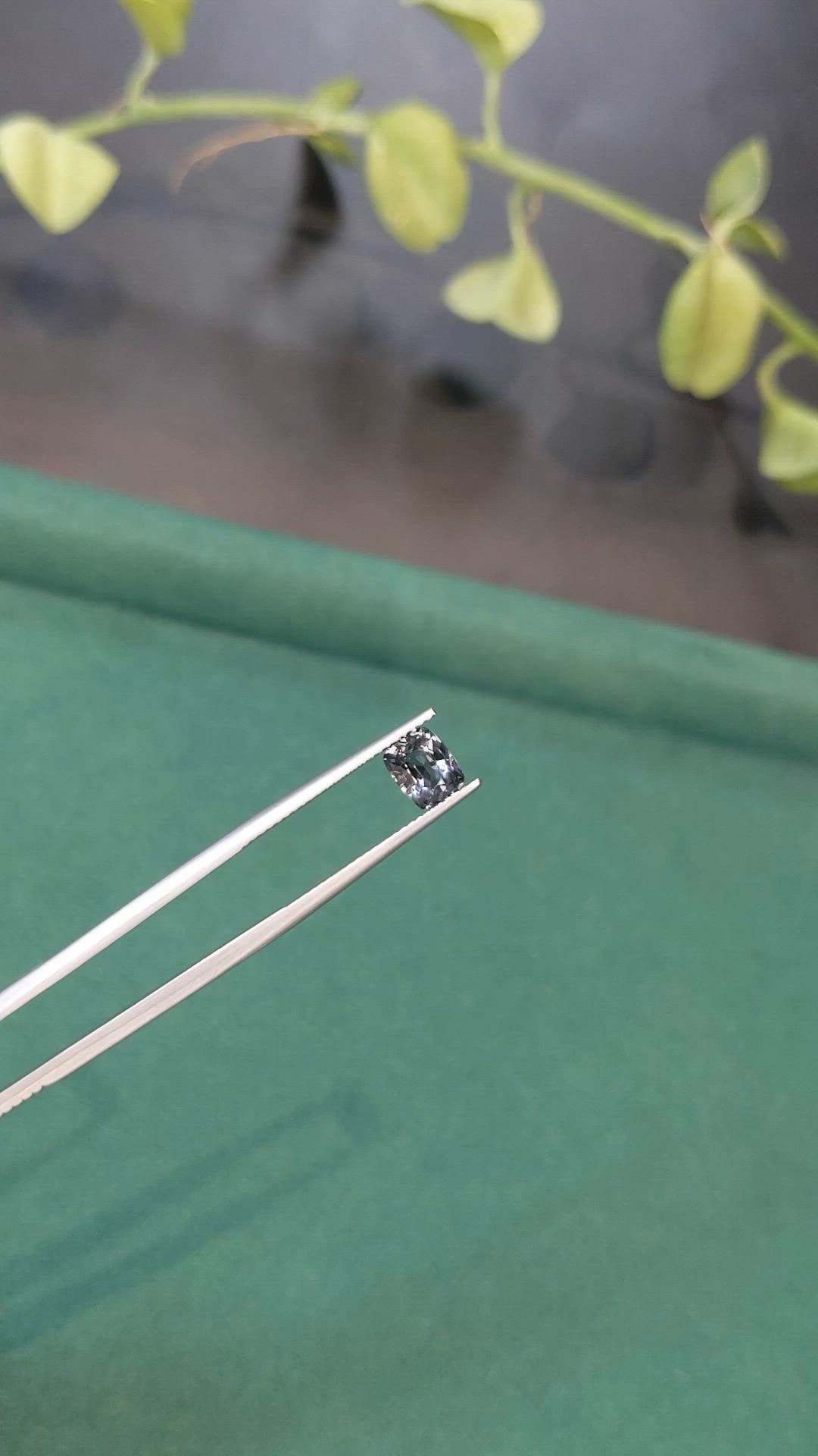 1.25 Ct. Grey Spinel from Burma (Myanmar) Size Video