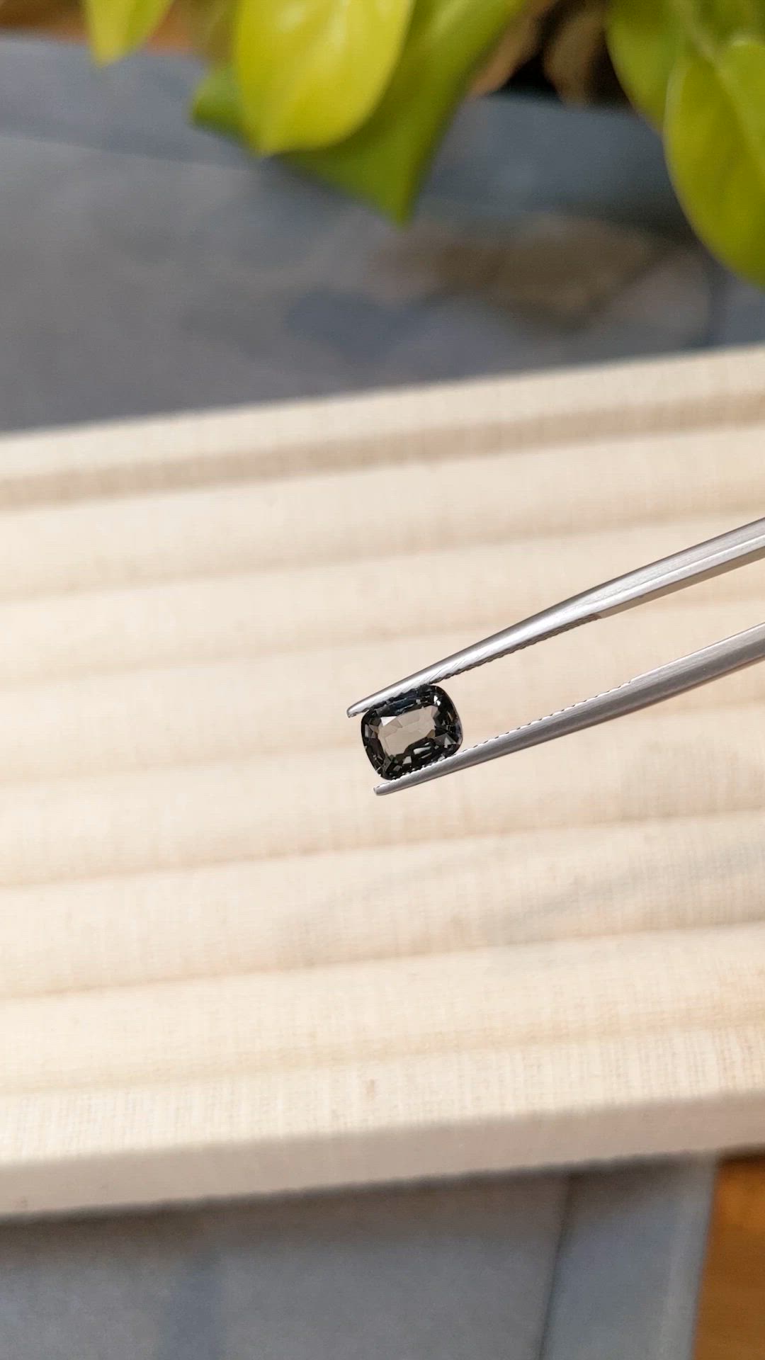 1.33 Ct. Grey Spinel from Burma (Myanmar) Size Video