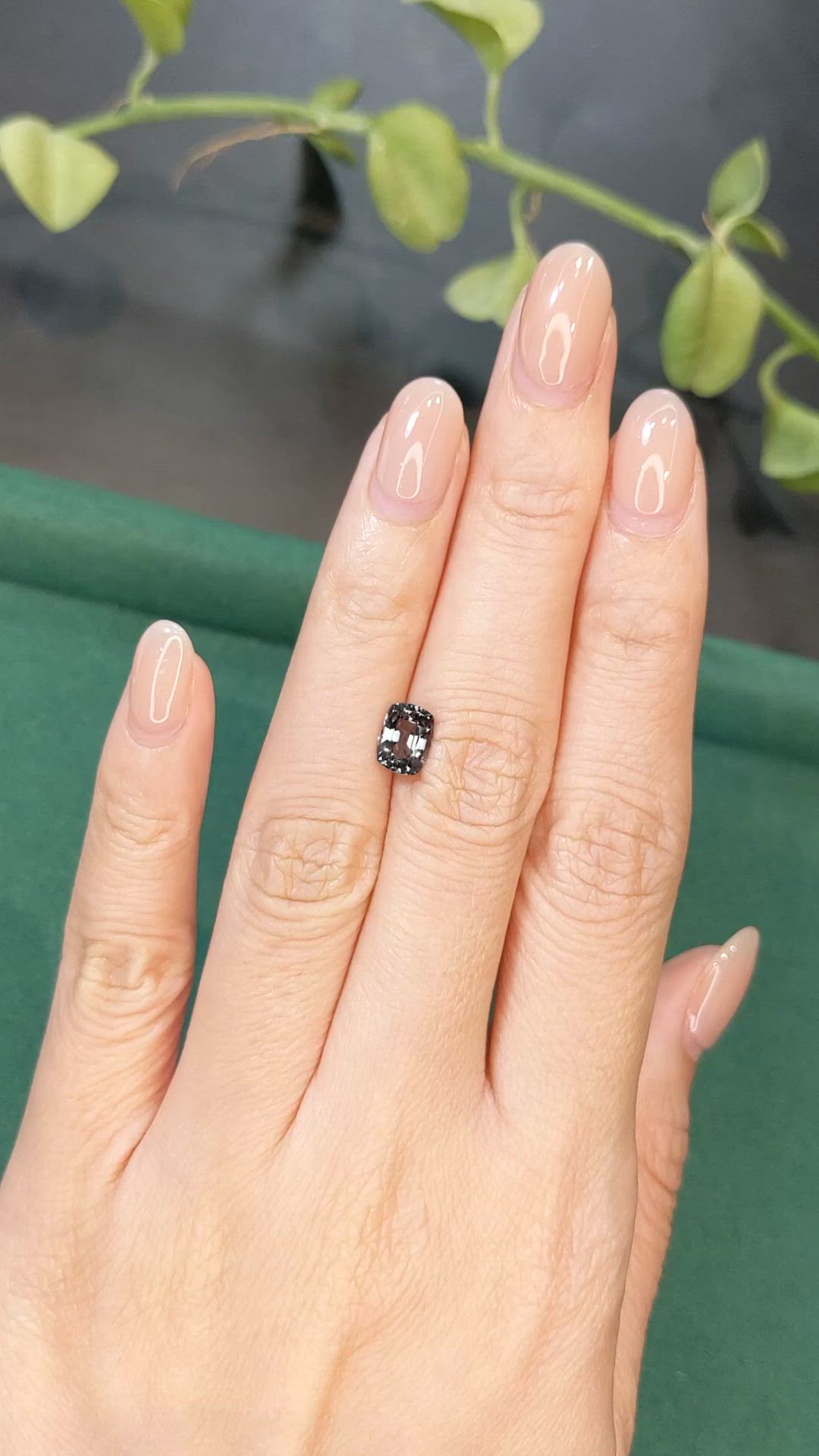 1.17 Ct. Grey Spinel from Burma (Myanmar) Size Video