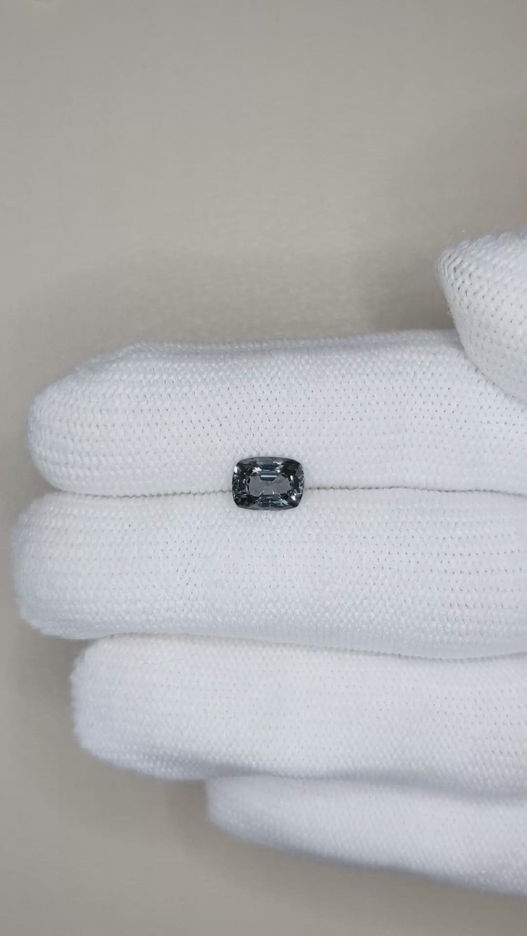 1.17 Ct. Grey Spinel from Burma (Myanmar) Size Video