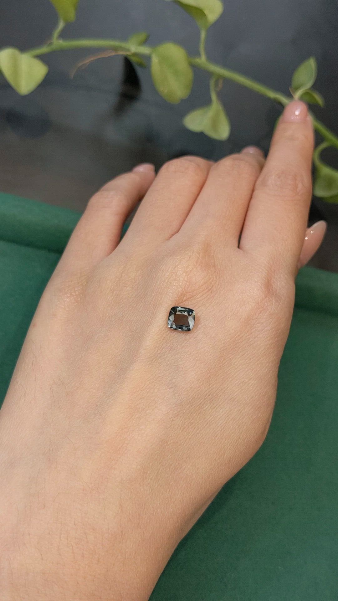 1.15 Ct. Bluish Grey Spinel from Burma (Myanmar) Size Video