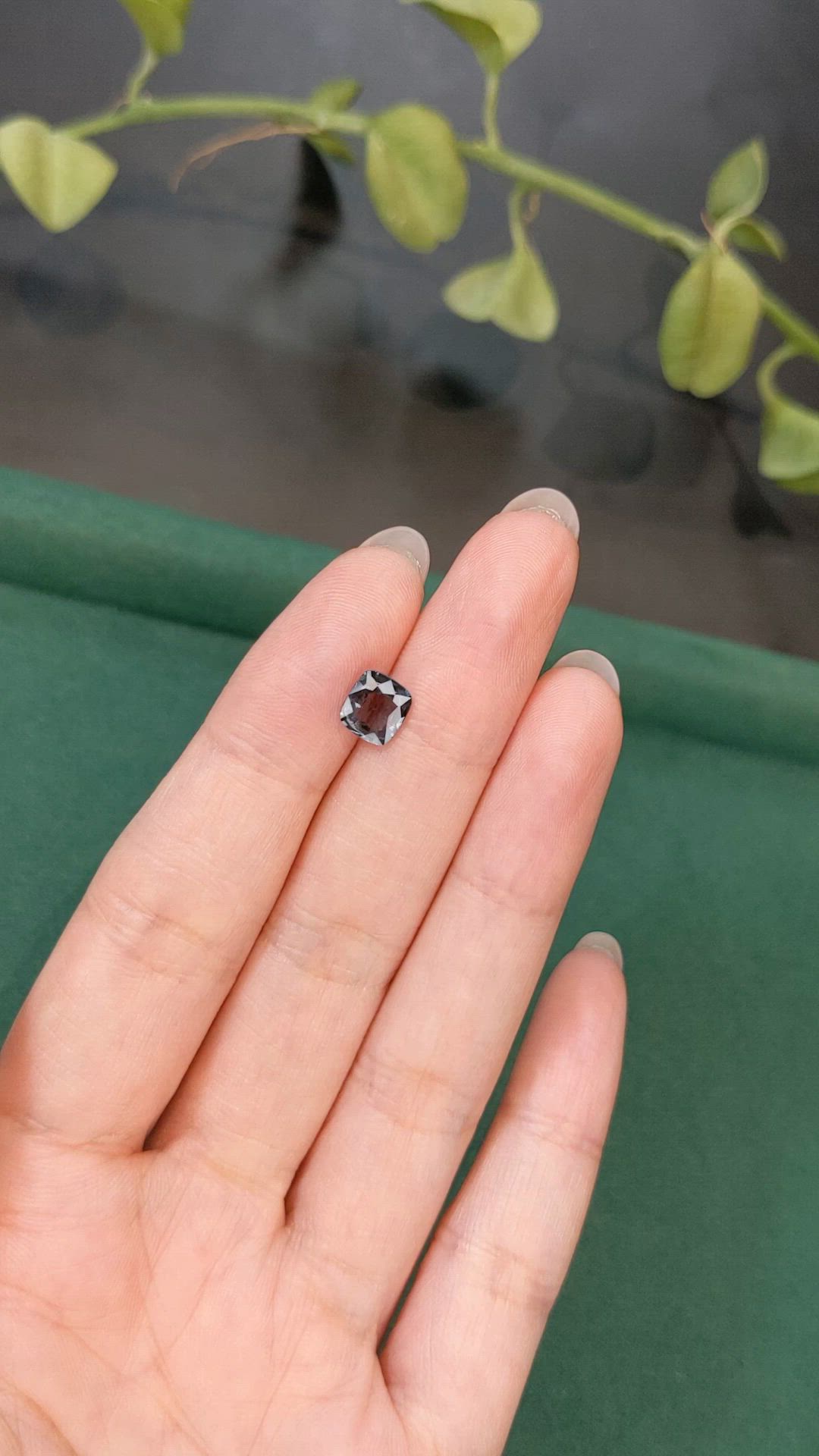 1.15 Ct. Bluish Grey Spinel from Burma (Myanmar) Size Video
