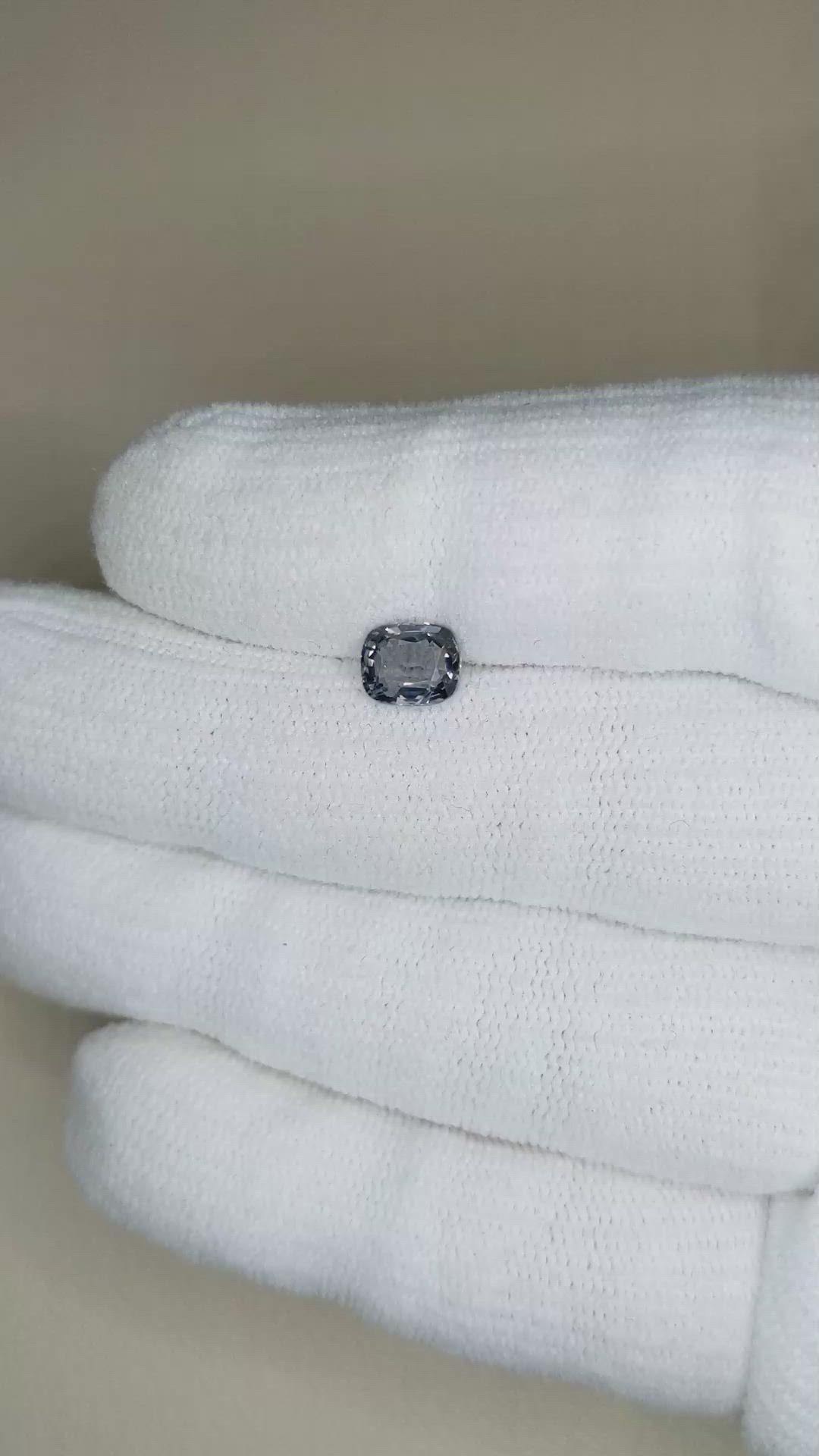 1.10 Ct. Grey Spinel from Burma (Myanmar) Size Video