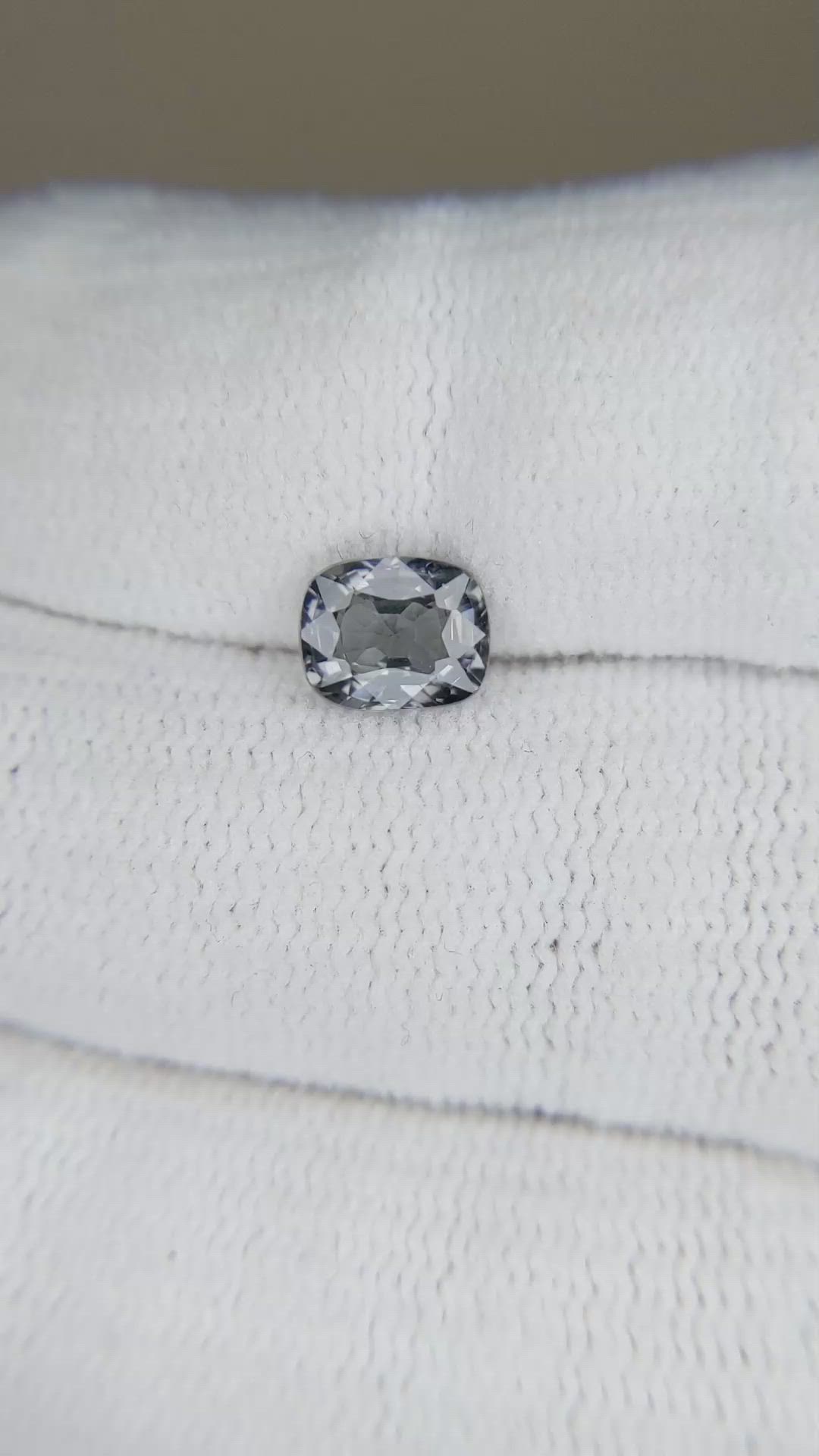 1.25 Ct. Grey Spinel from Burma (Myanmar) Size Video