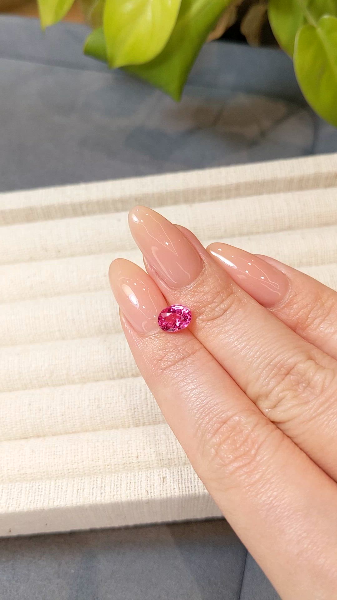 1.29 Ct. Pink Spinel from Burma (Myanmar) Size Video