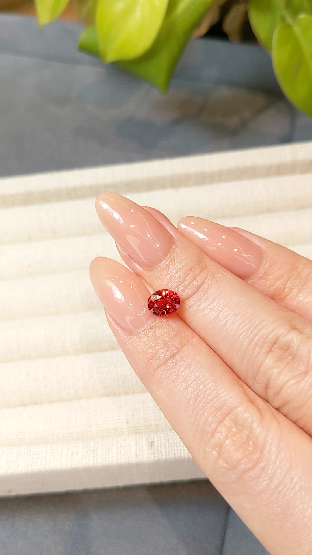 1.10 Ct. Red Spinel from Burma (Myanmar) Size Video