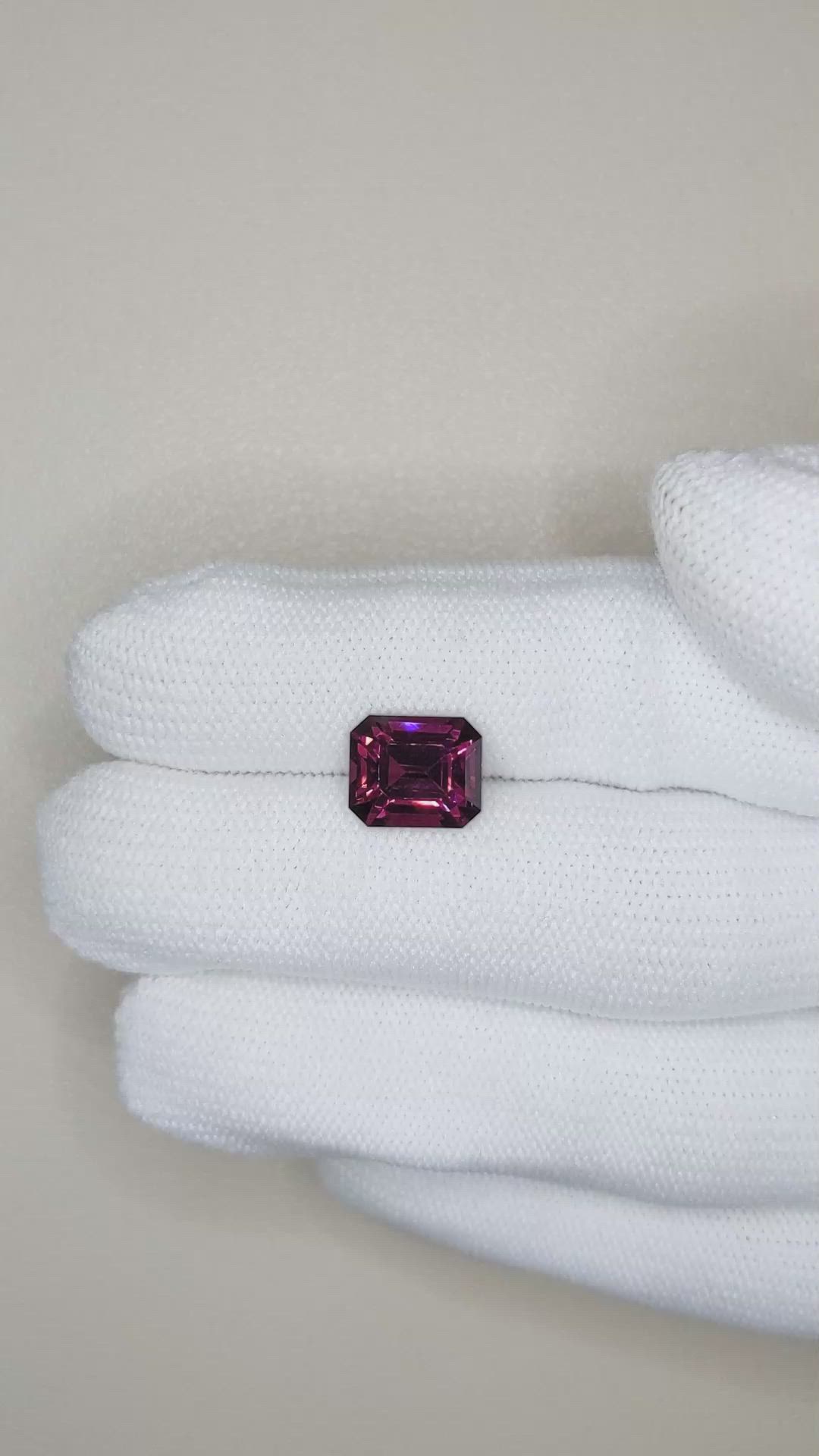 4.36 Ct. Pinkish Purple Garnet from Tanzania Size Video