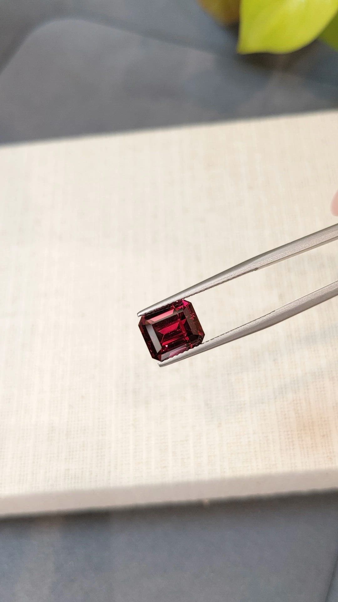 4.77 Ct. Pinkish Red Garnet from Tanzania Size Video