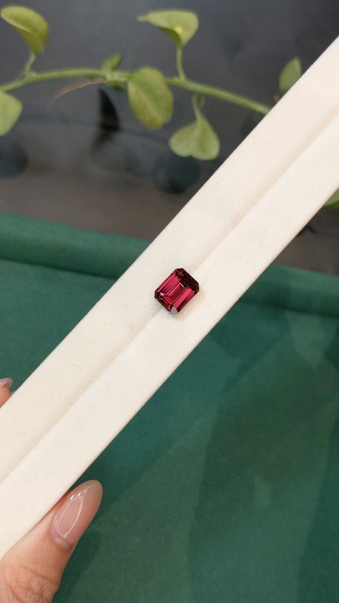 4.33 Ct. Purplish Pink Garnet from Tanzania Size Video