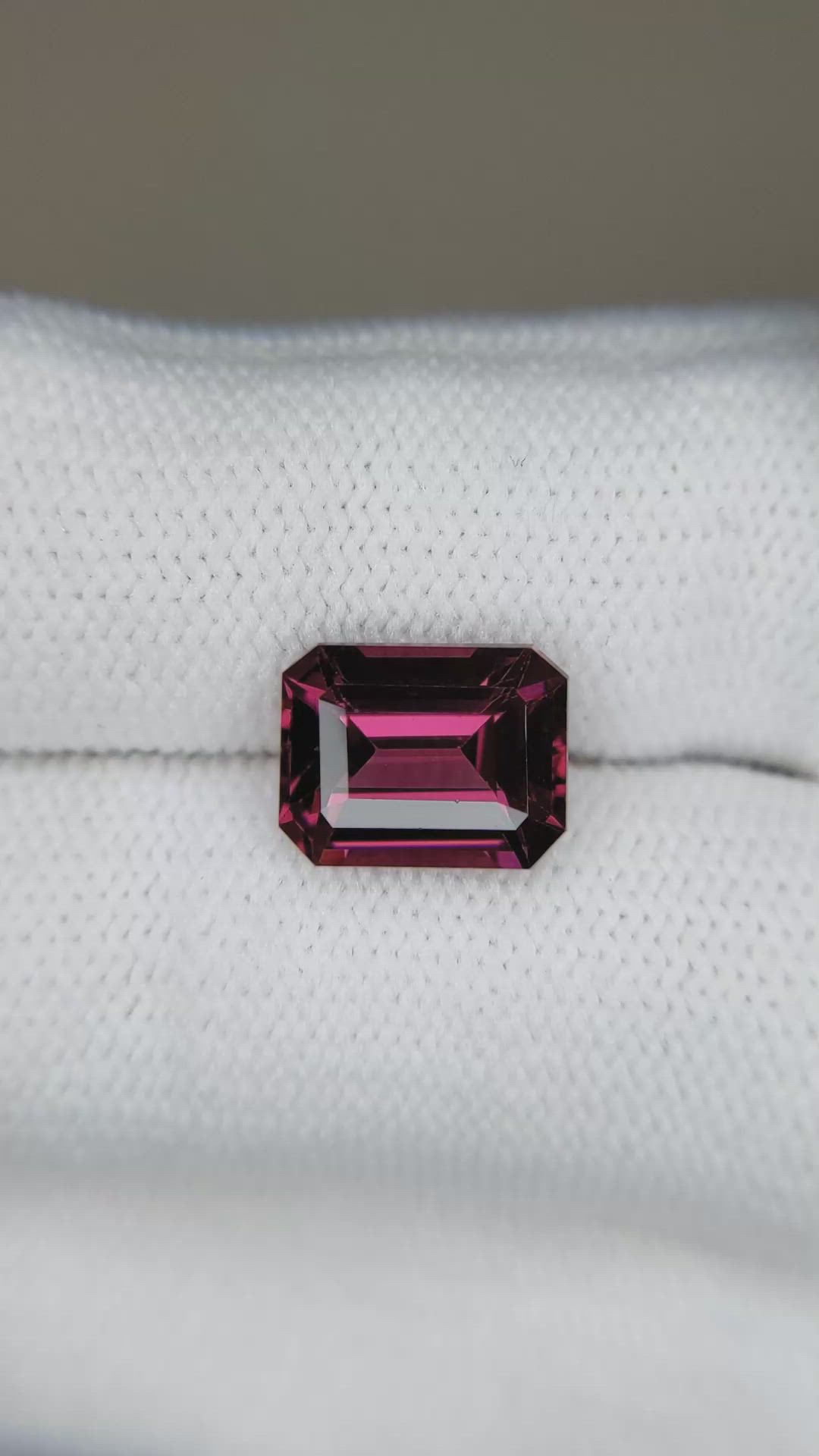 4.33 Ct. Purplish Pink Garnet from Tanzania Size Video